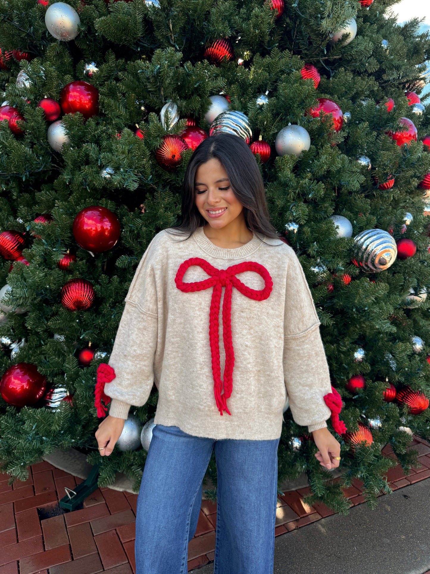 Red Bow Sweater