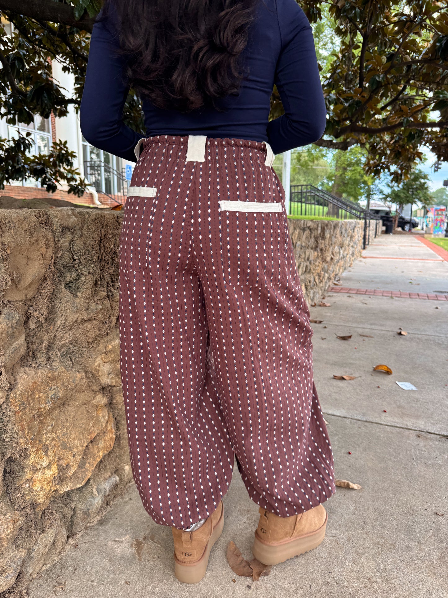 Brownie Patterned Baggy Jogger