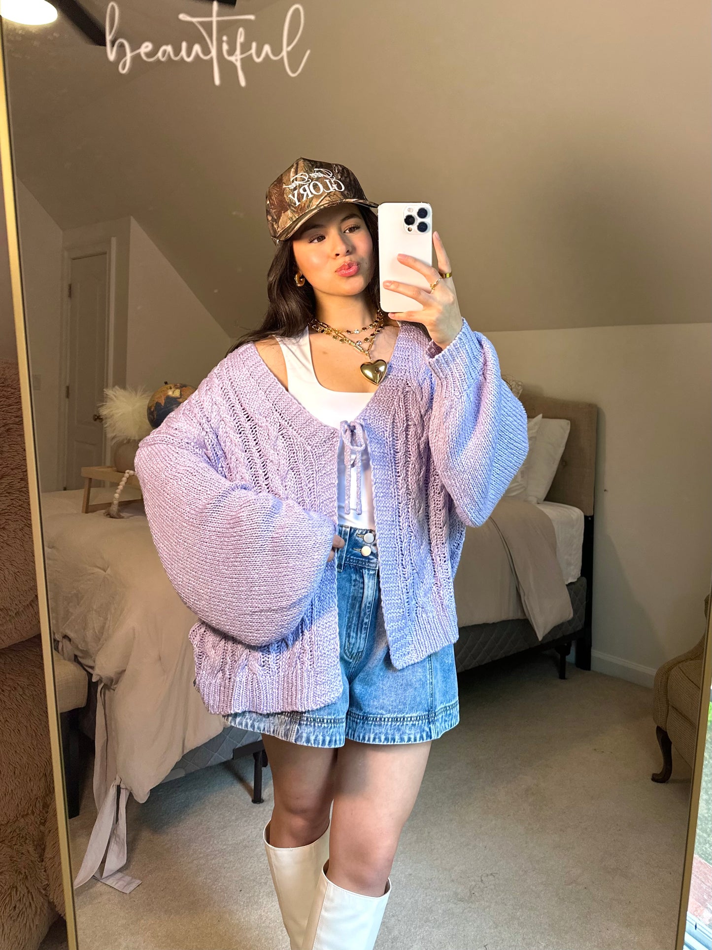 Soft Lavender Spring Cardigan