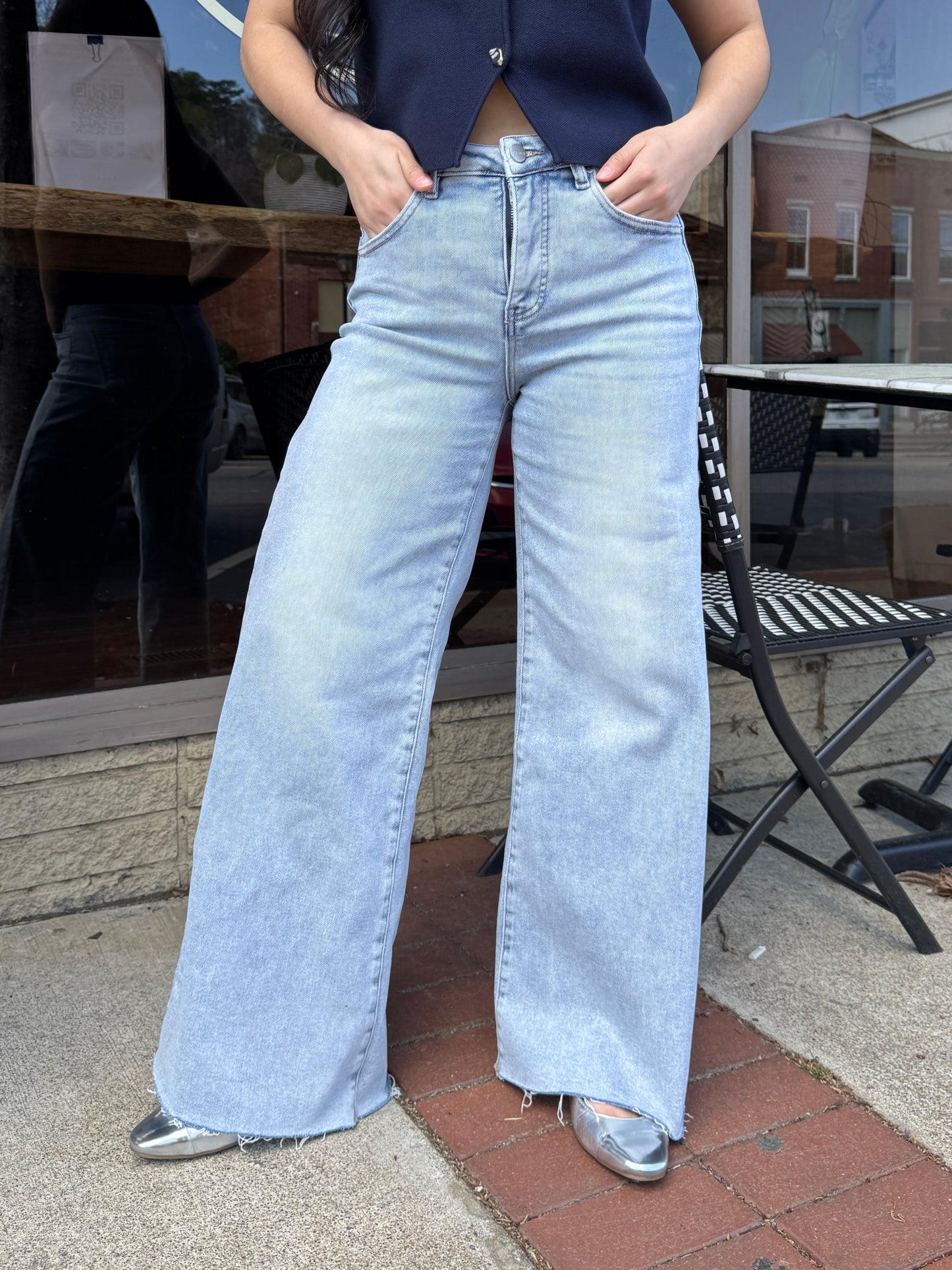 Light Wash Wide Leg Jeans