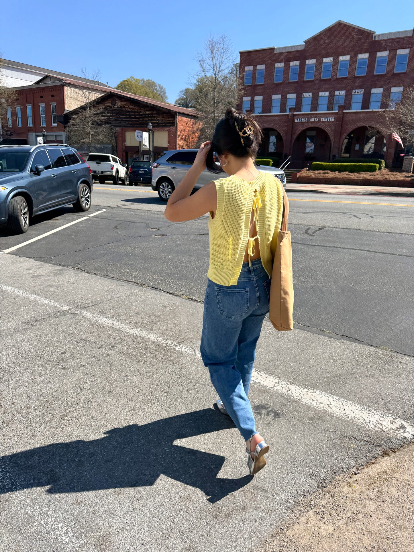 Sunshine Open Back Knit Top
