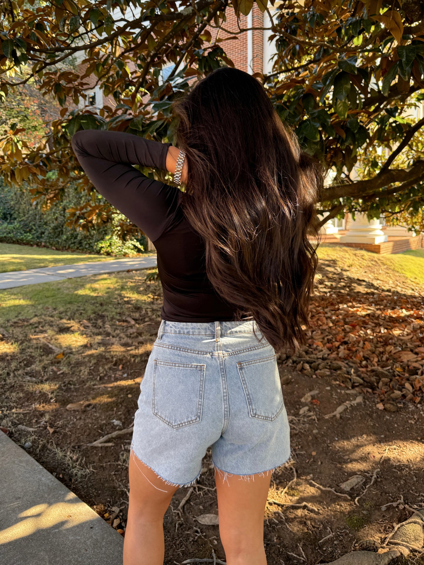 Denim Mom Short