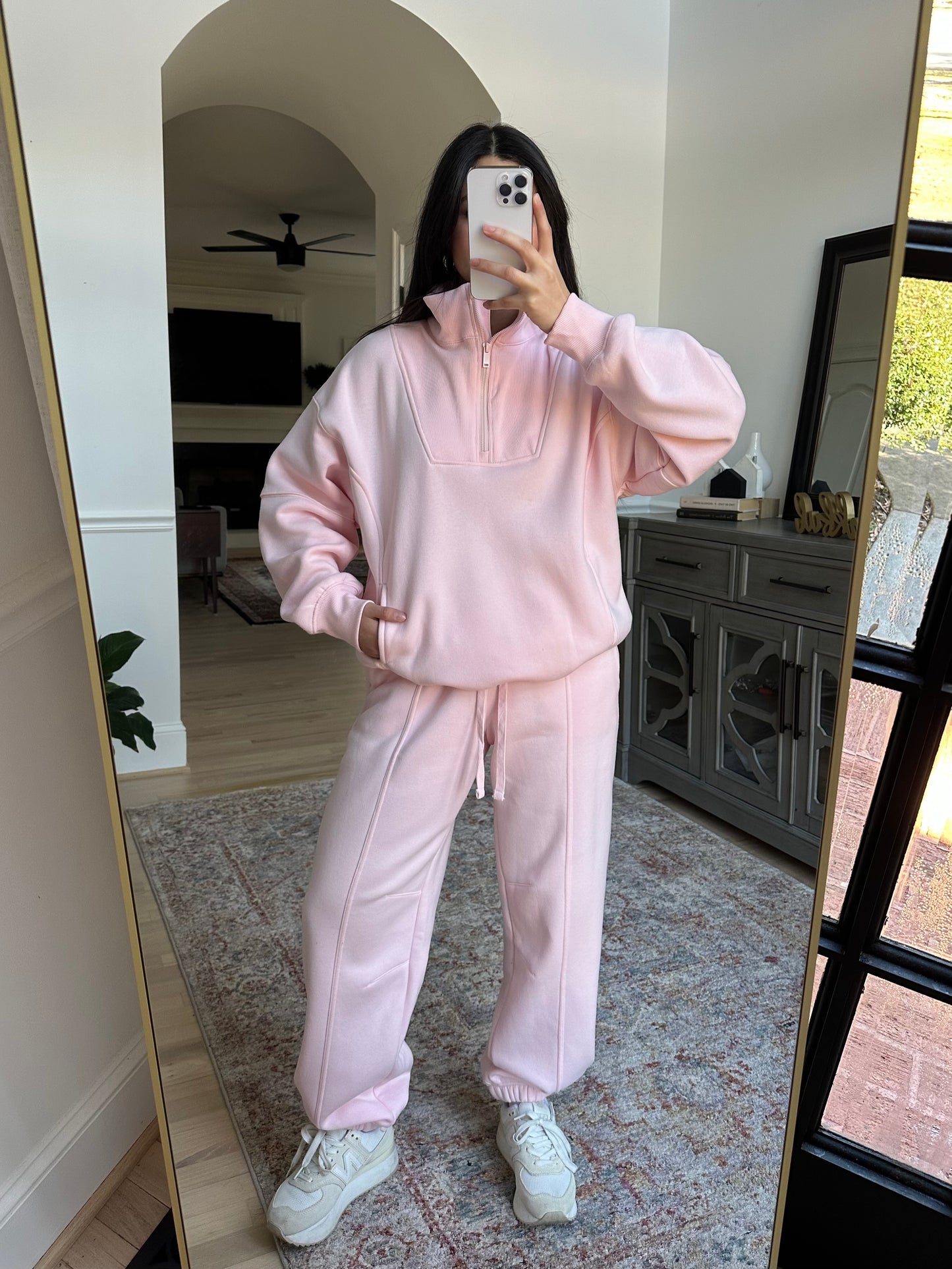 Baby Pink Sweater & Jogger Pants Set
