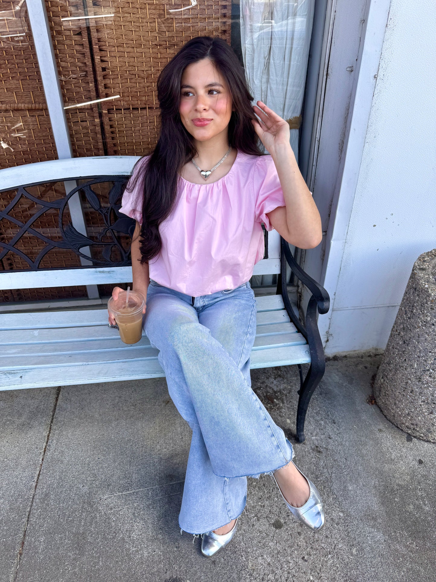 Light Pink Bubble Top