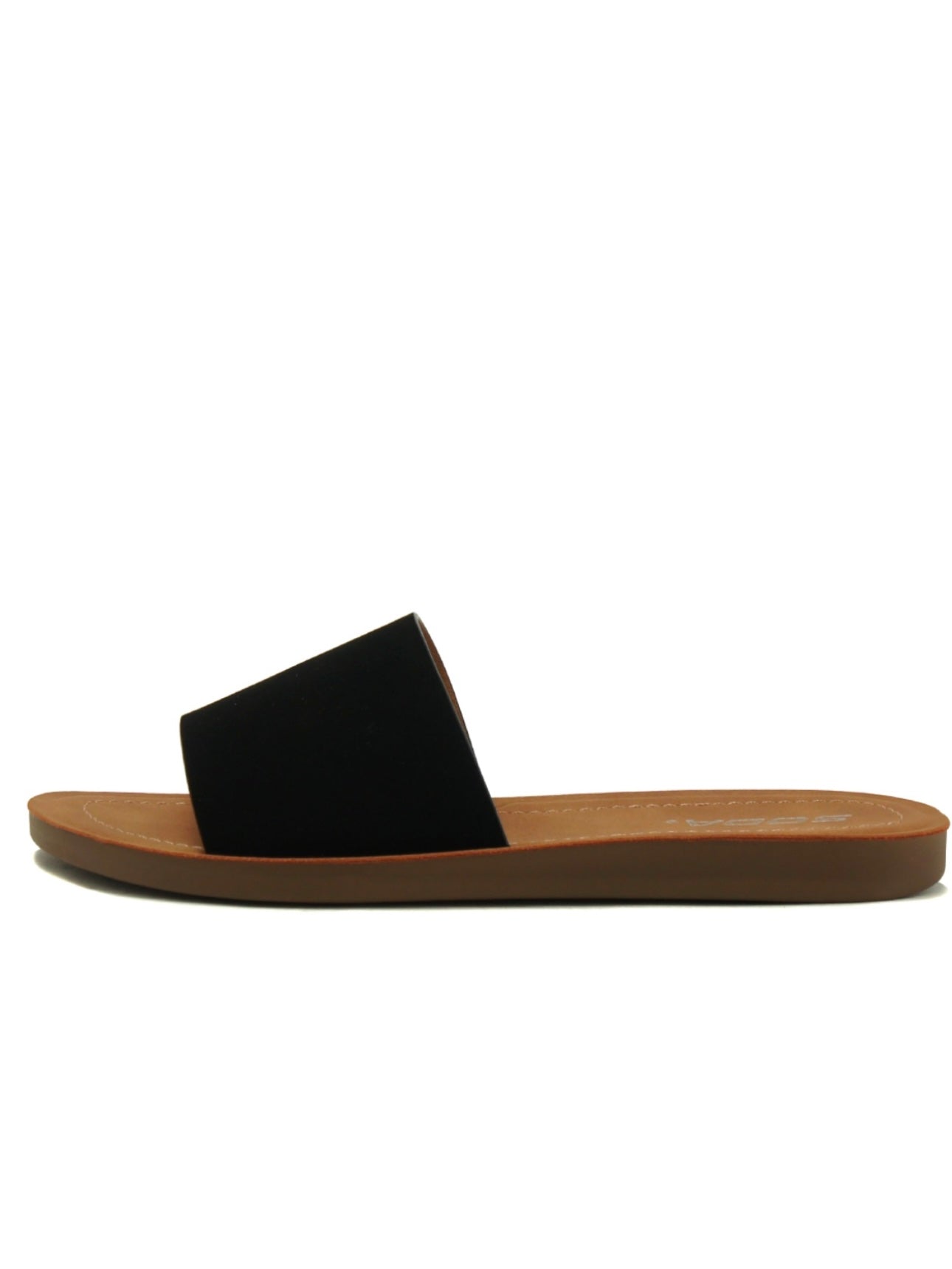 Black Slip-On Sandals