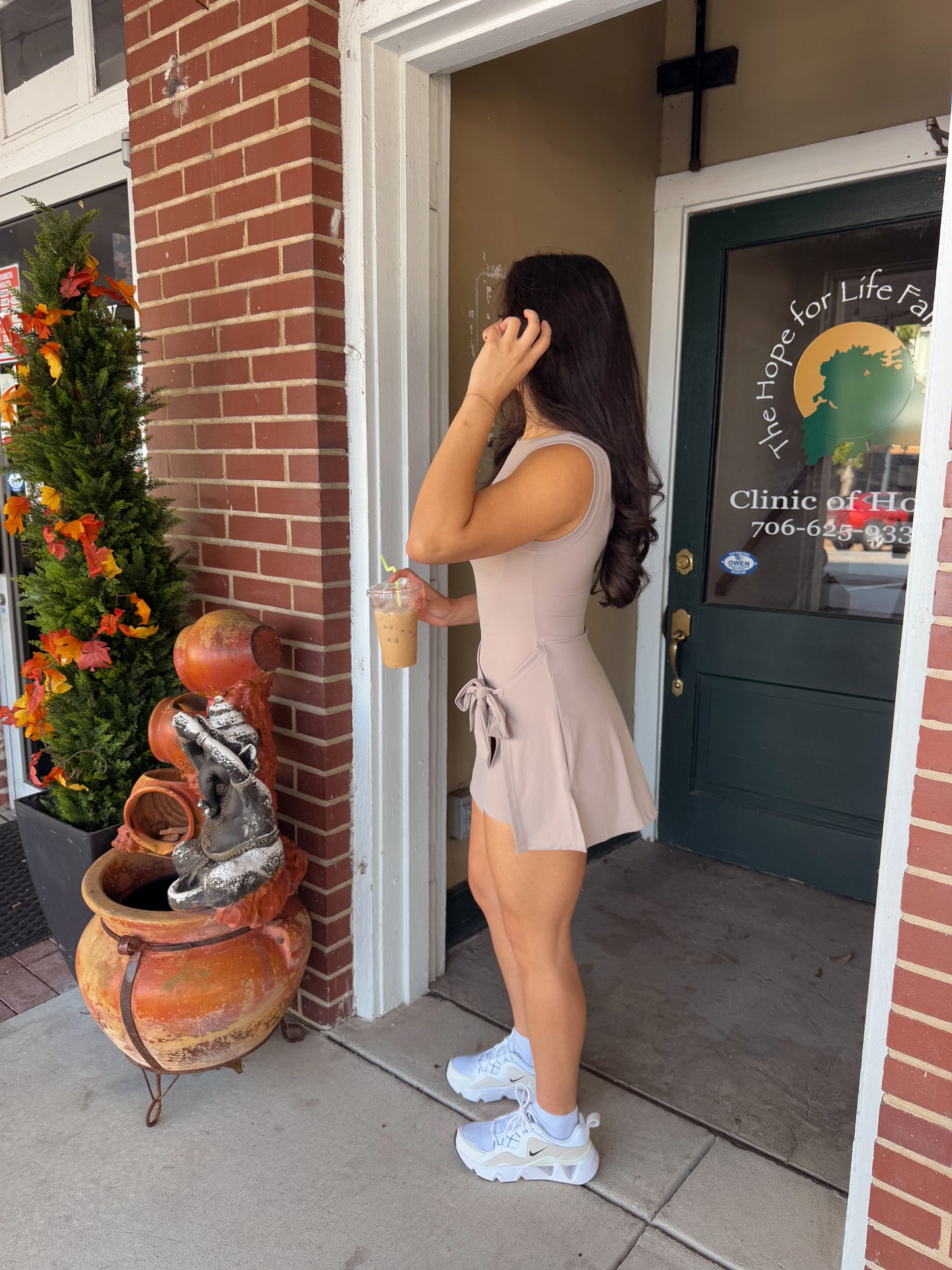 Taupe Wrap Active Romper