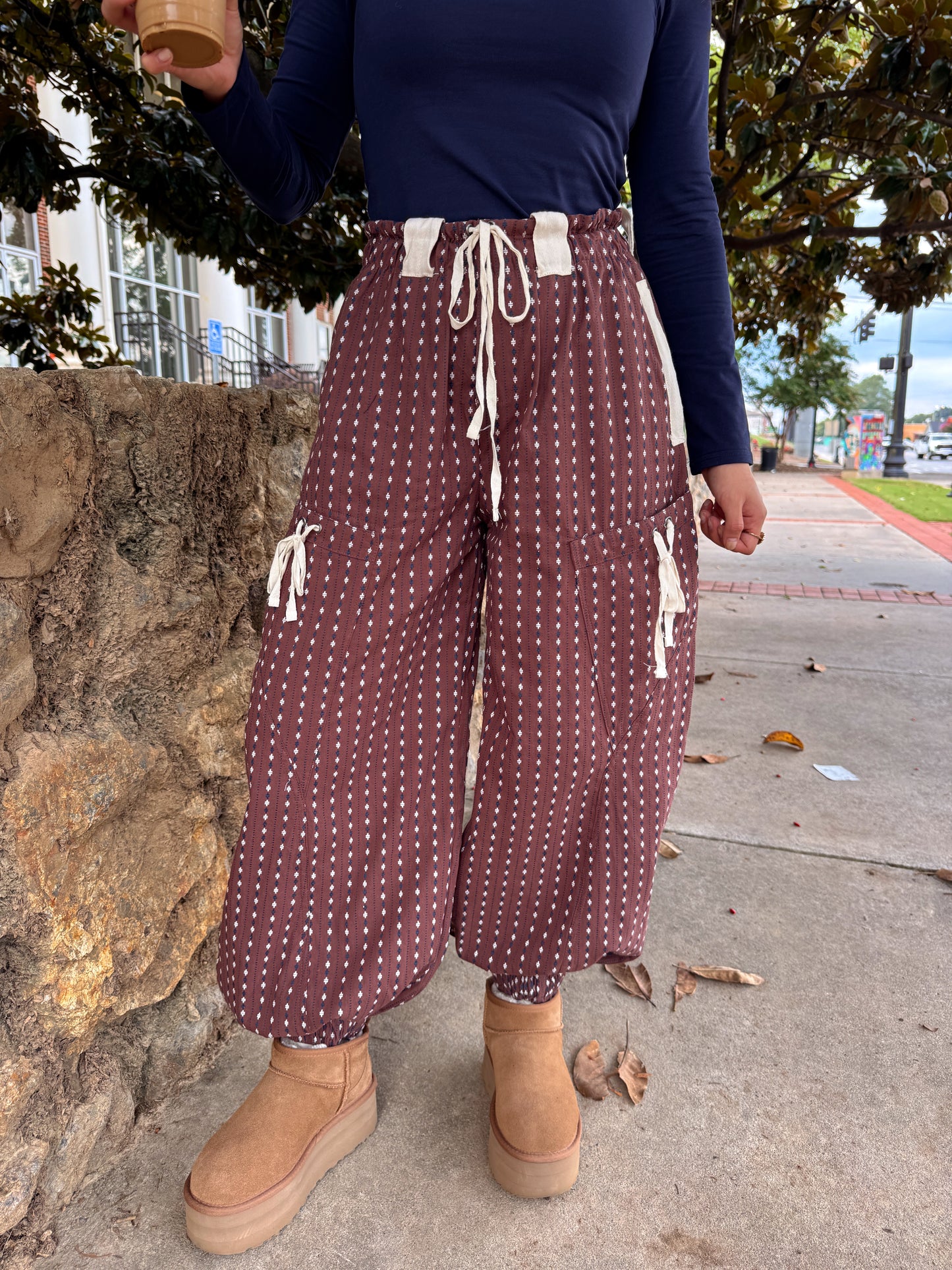 Brownie Patterned Baggy Jogger