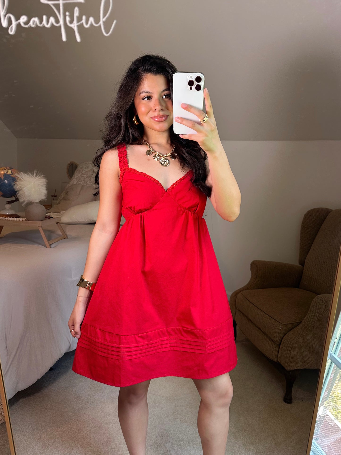 Red Babydoll Dress
