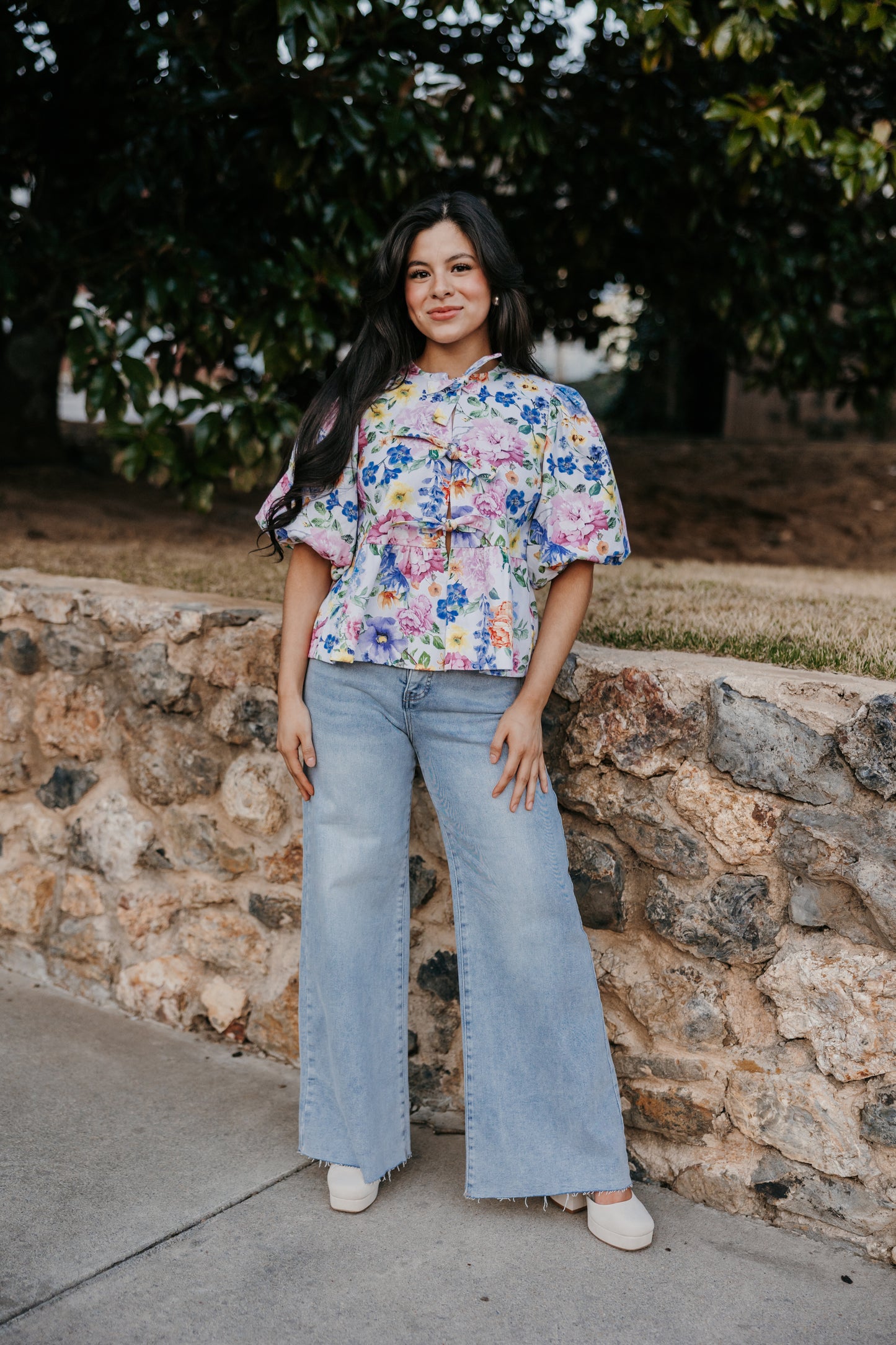 Light Wash Wide Leg Jeans