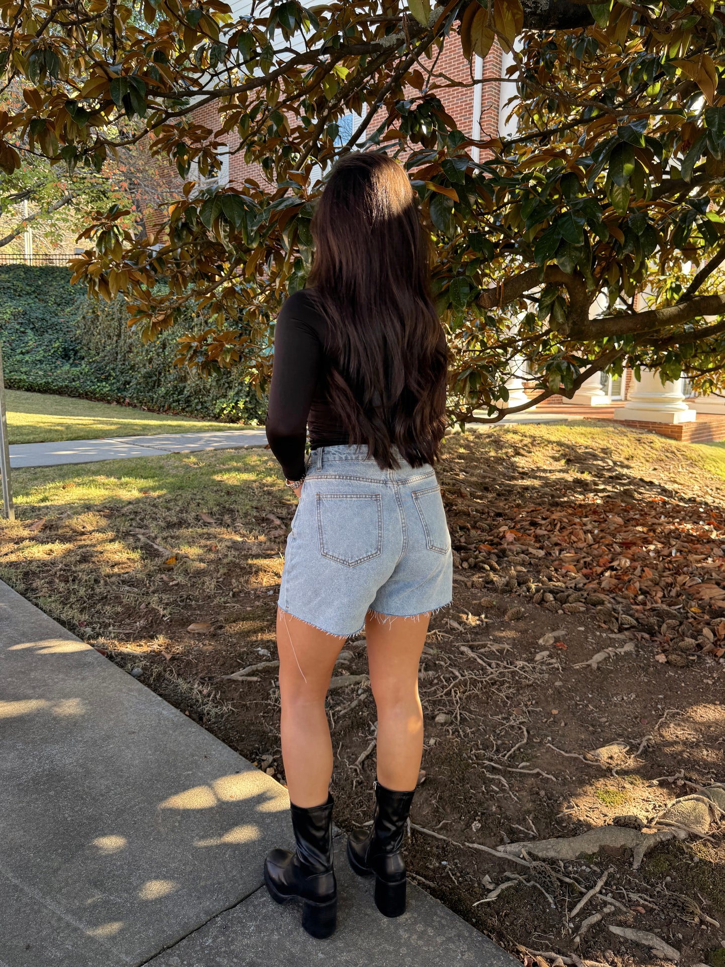 Denim Mom Short