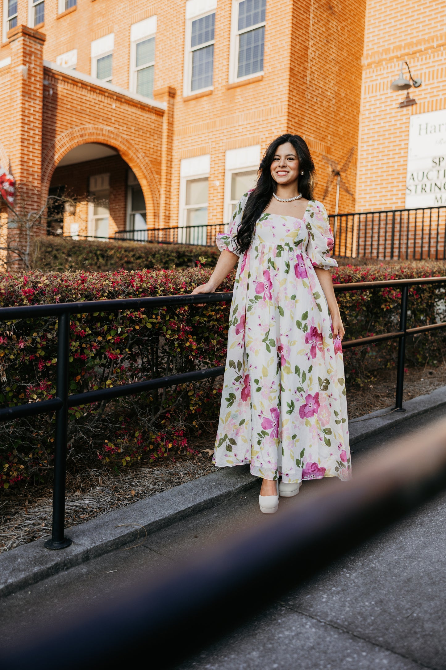 Purple Florals Maxi Dress