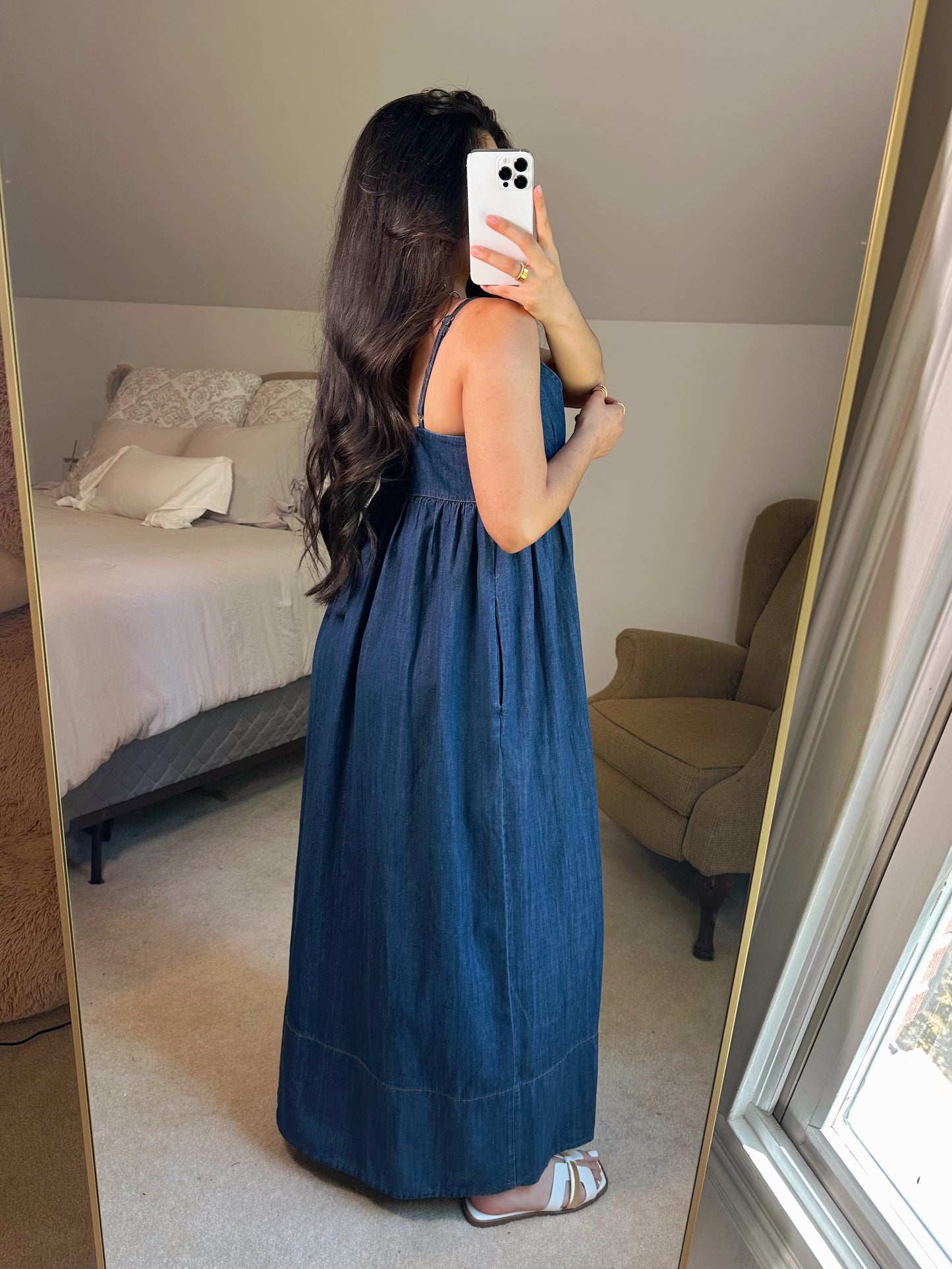 Everyday Dark Denim Maxi Dress