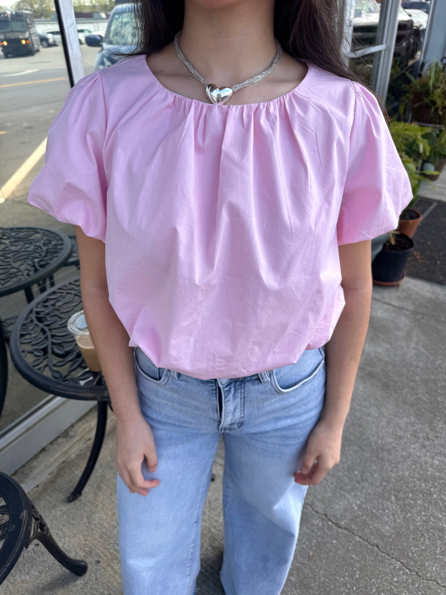 Light Pink Bubble Top