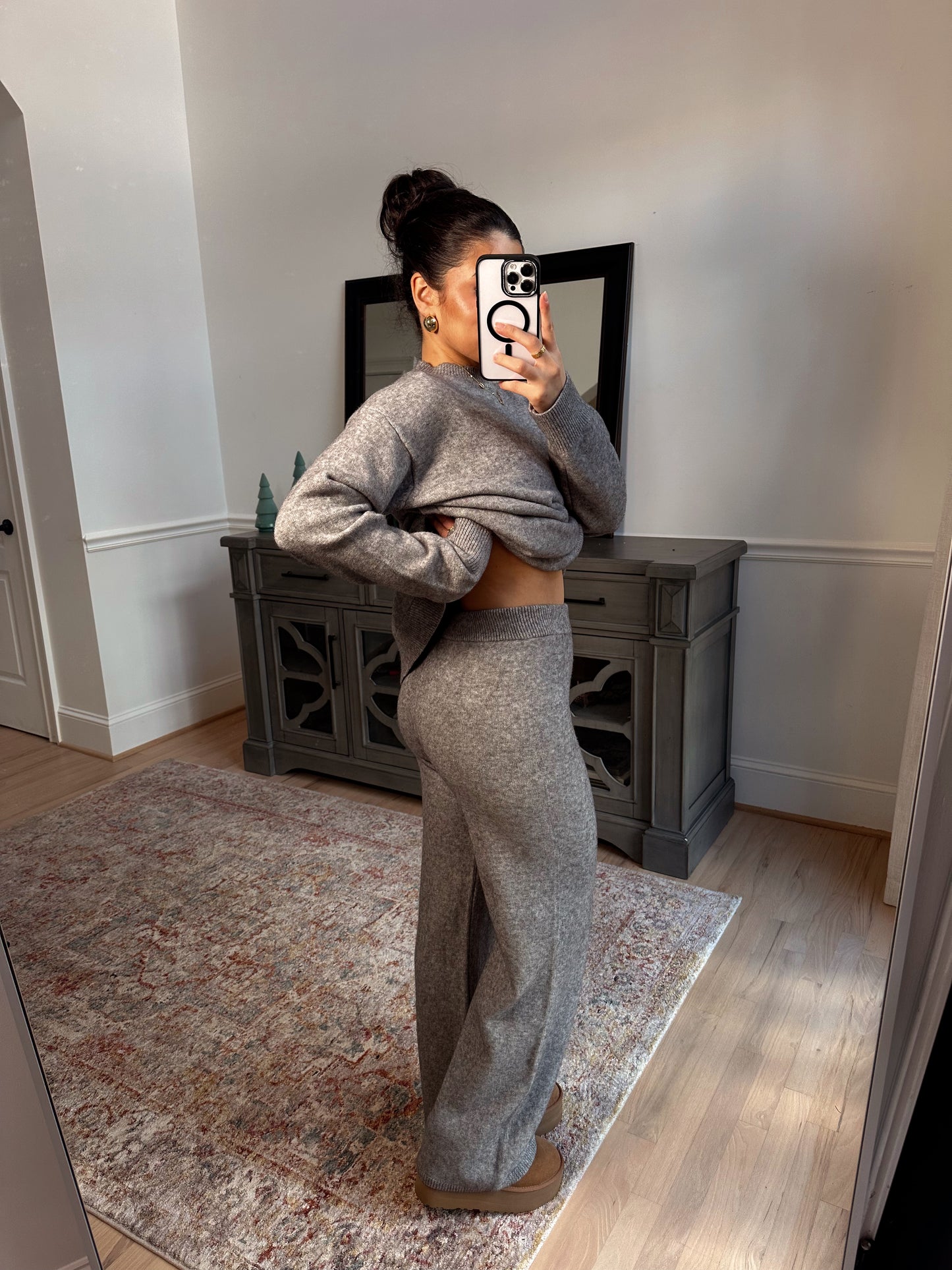 Snowed-In Grey Sweater Set