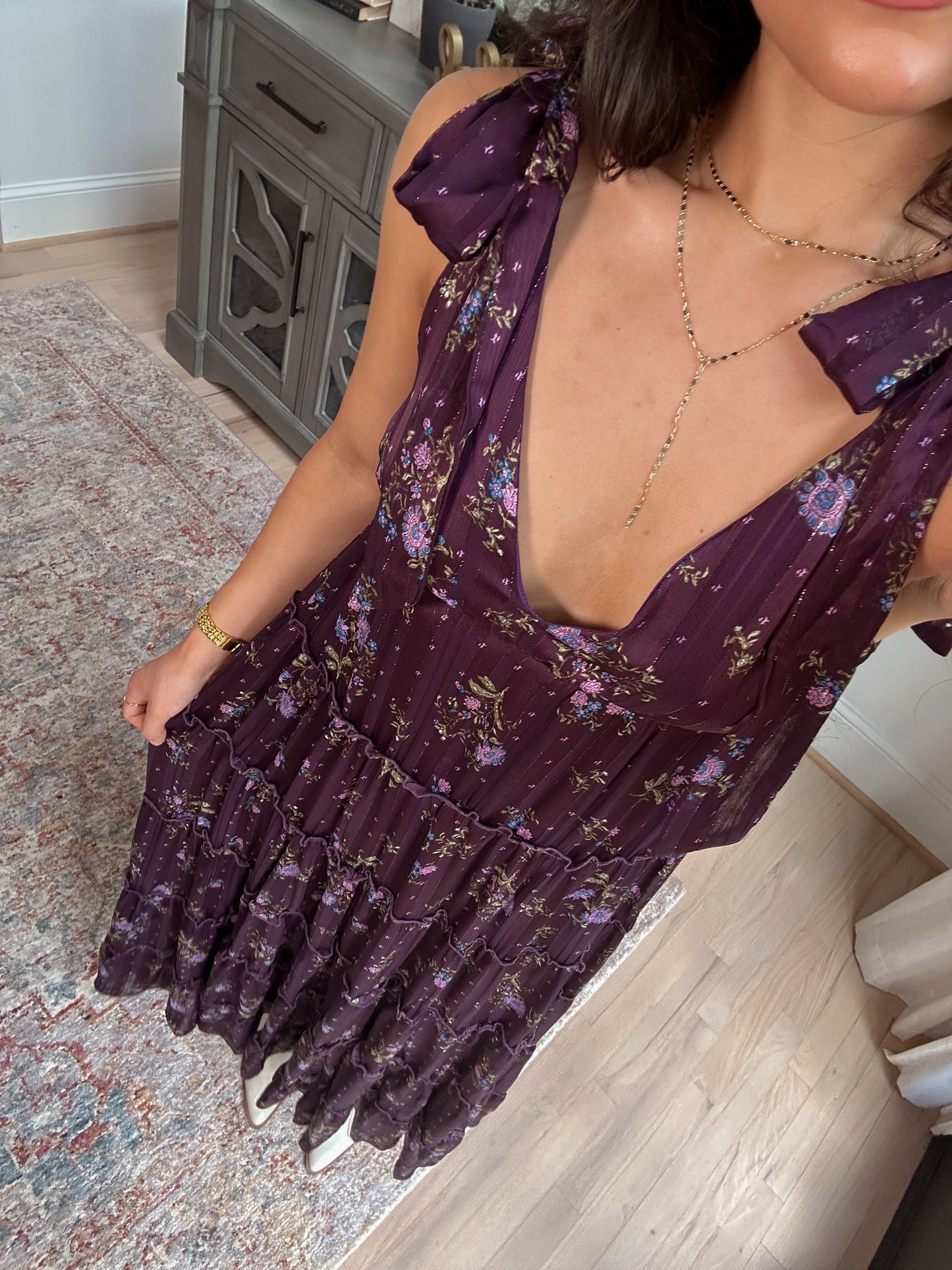 Enchanted Deep Purple Maxi Dress