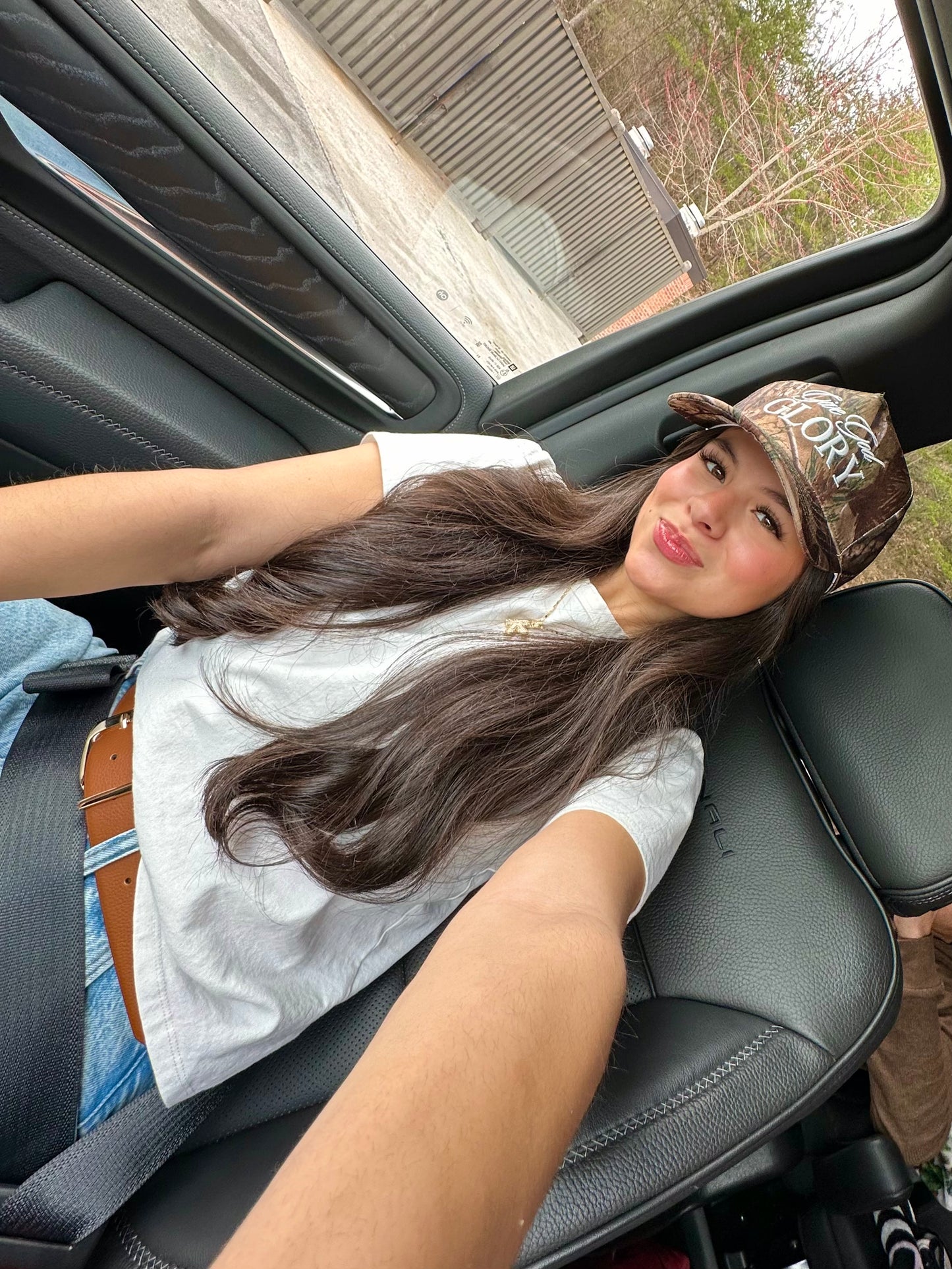 Give God Glory Camo Trucker Hat