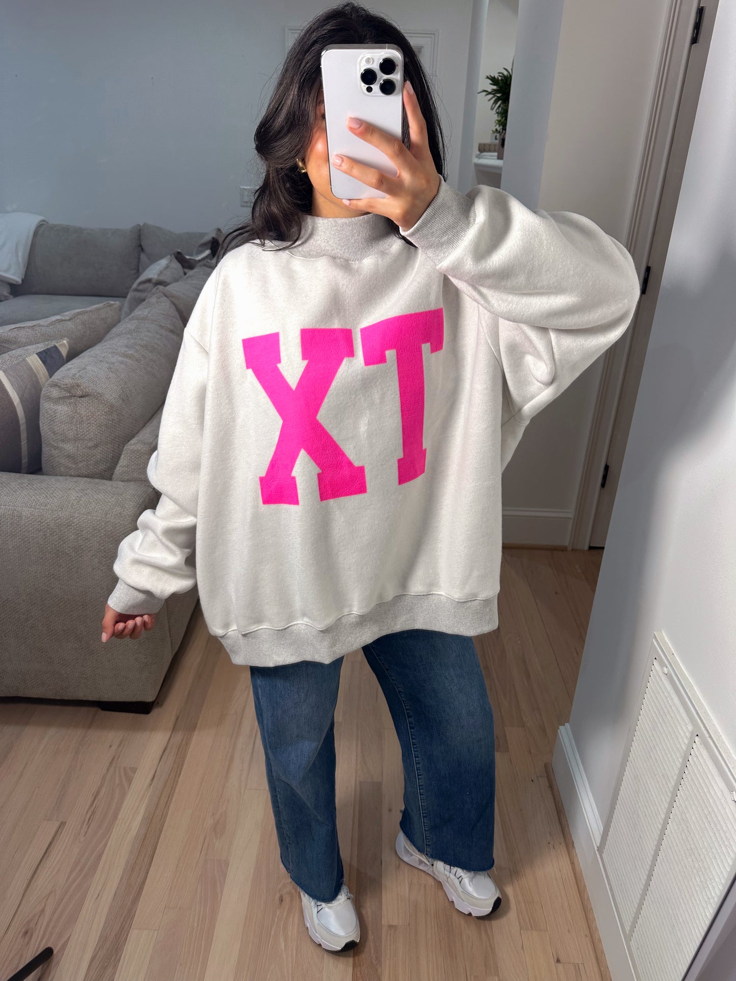 TX Reversible Oversized Mockneck Sweatshirt