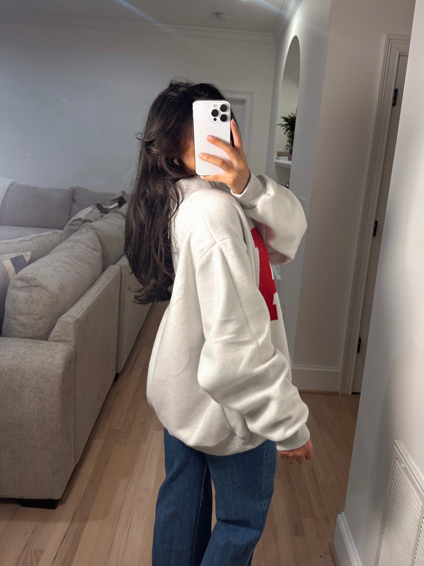 GA Reversible Oversized Mockneck Sweatshirt