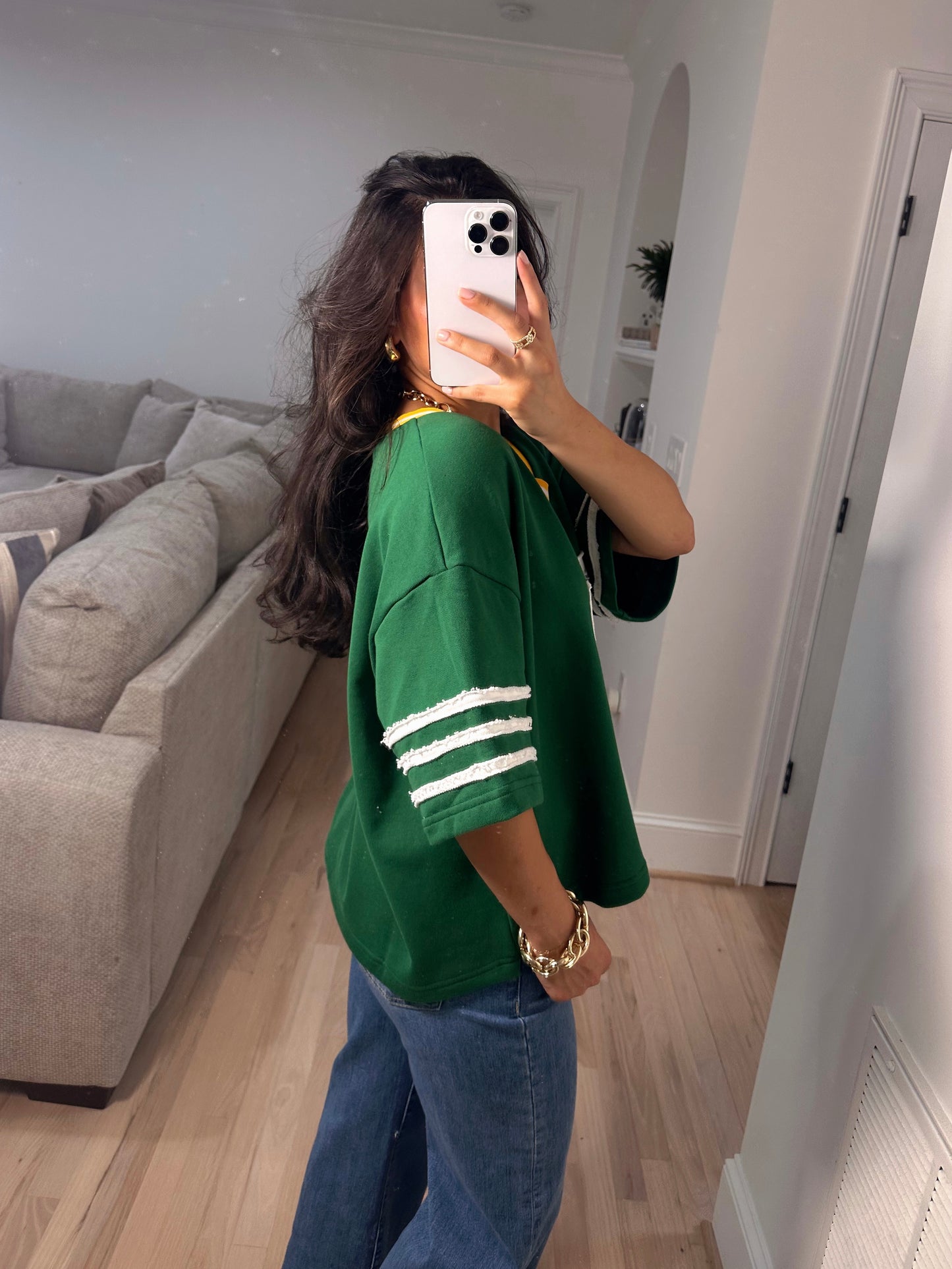 Green 89 Varsity Oversized Tee