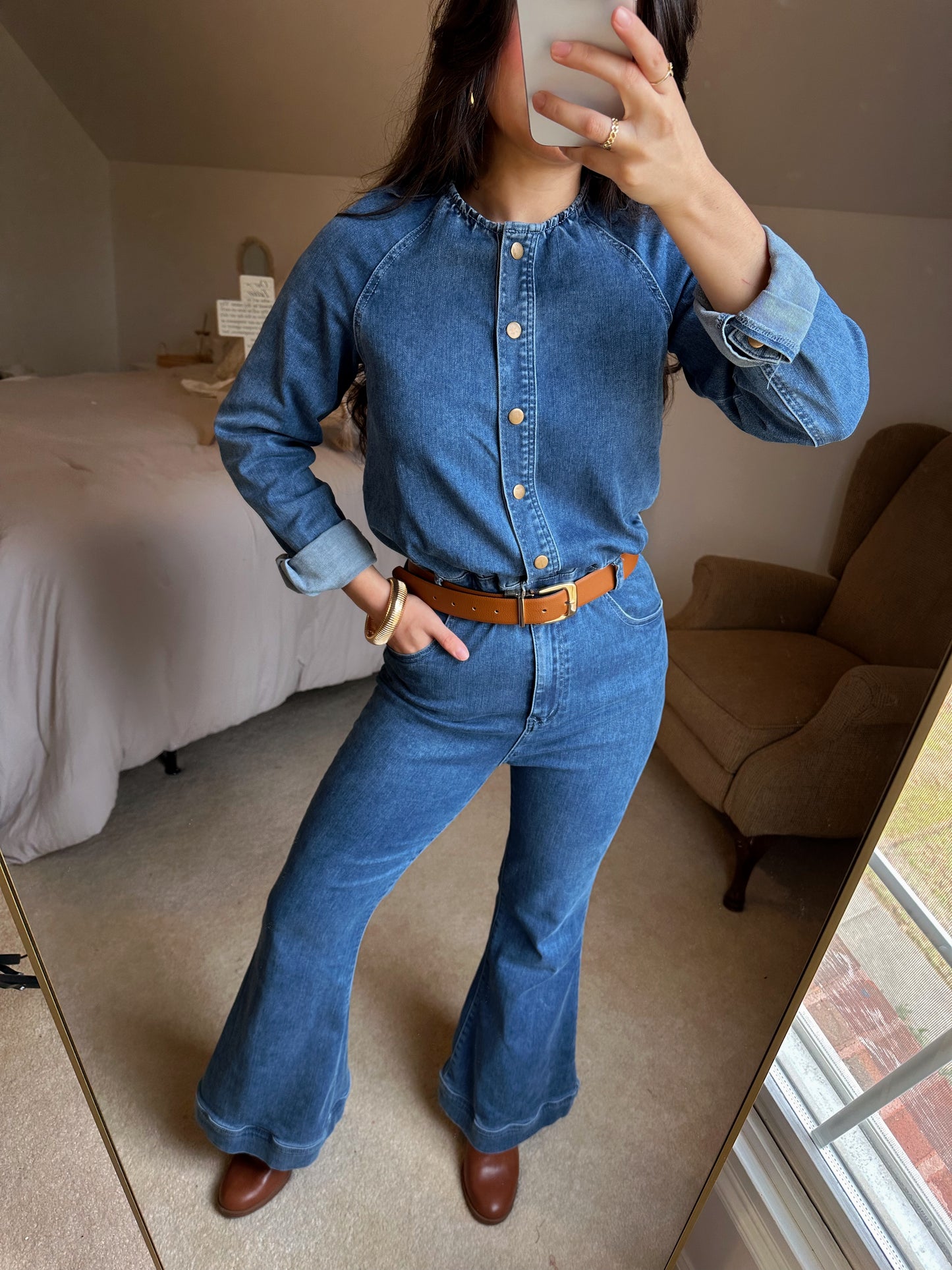 Denim Girl Flared Jumpsuit