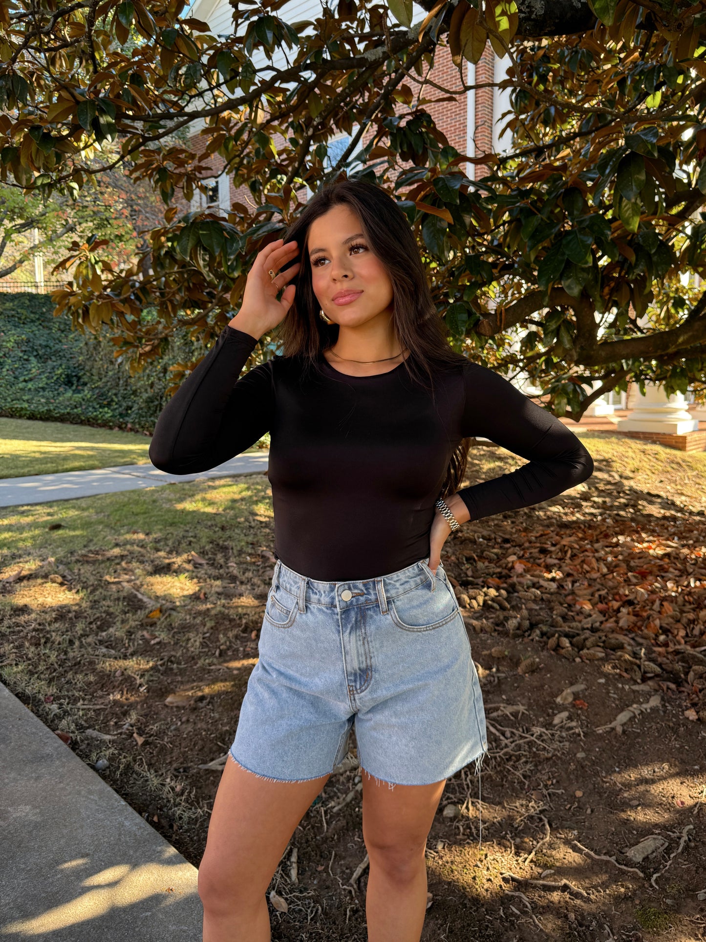Black Seamless Bodysuit