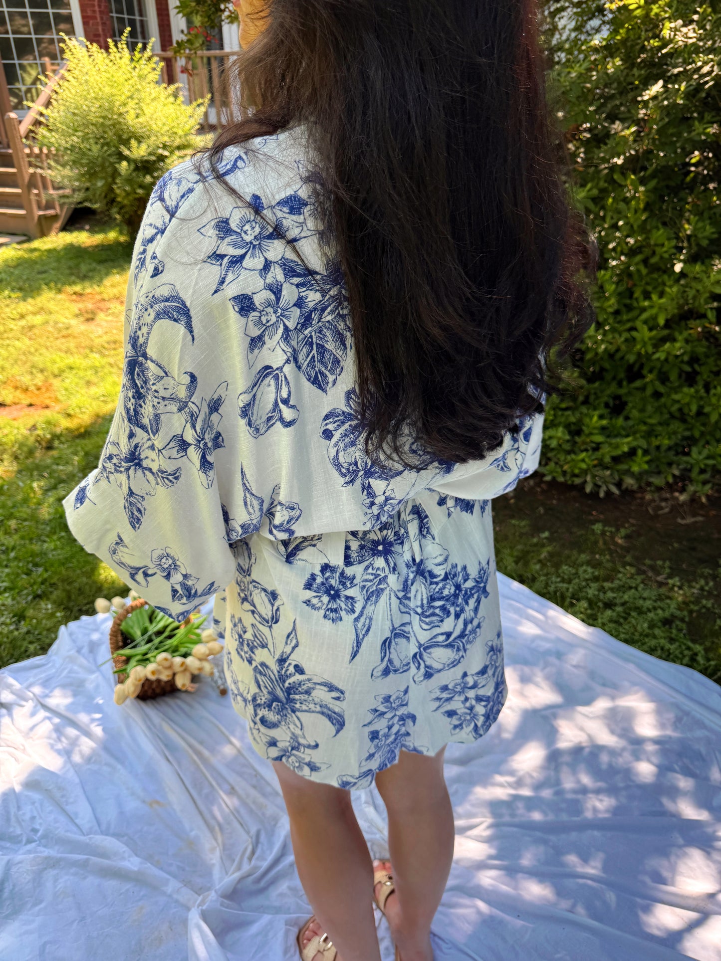 Blue Garden Romper