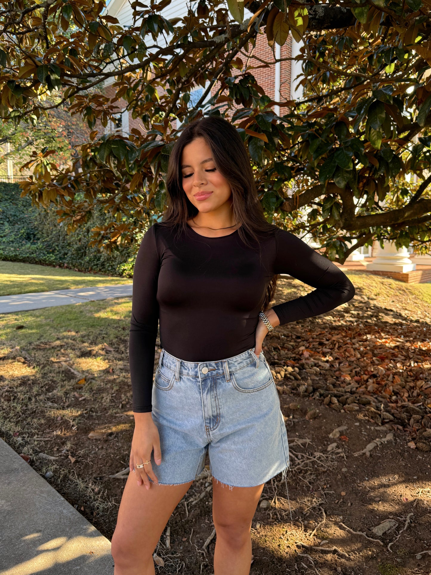 Black Seamless Bodysuit