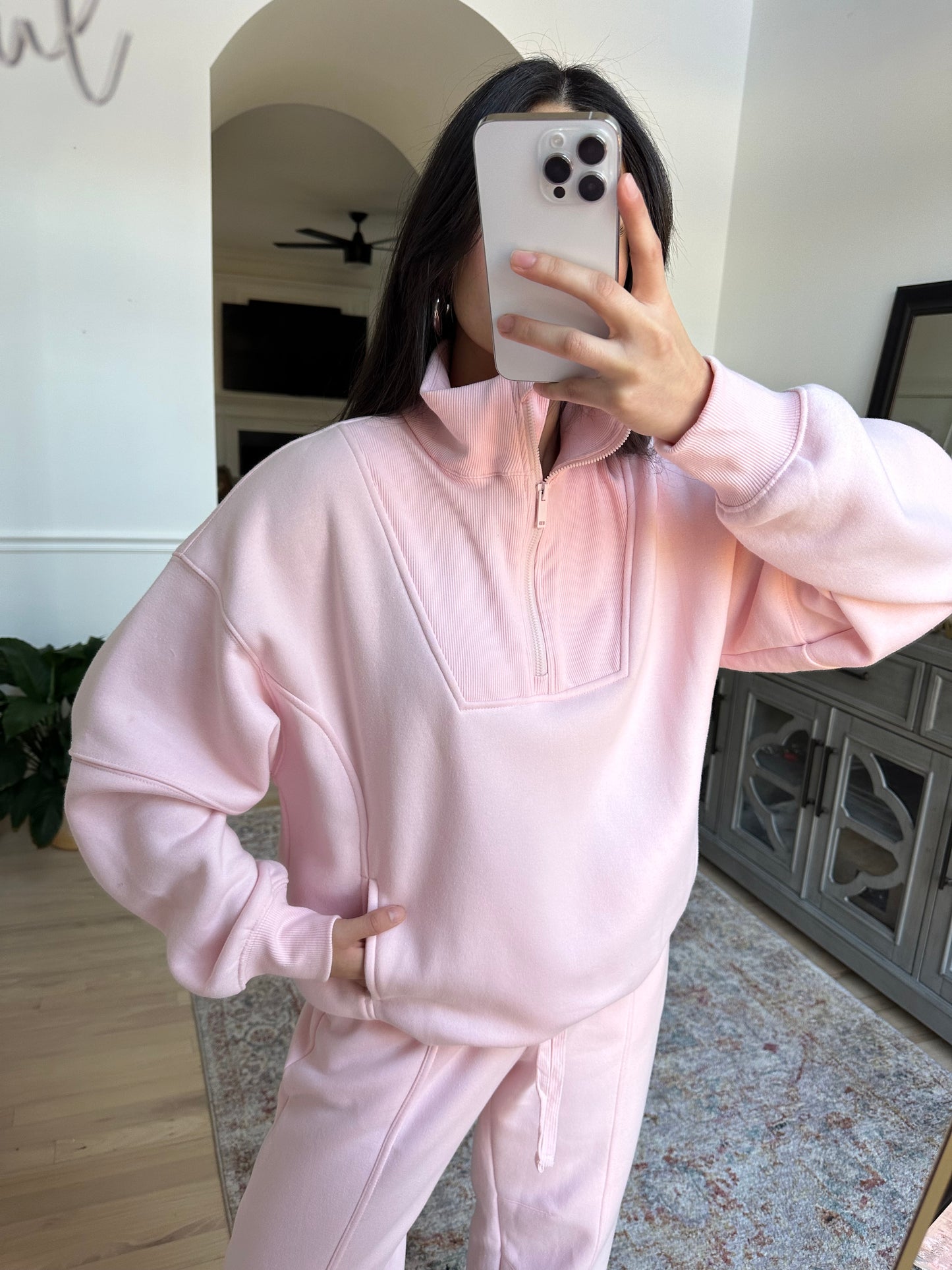 Baby Pink Sweater & Jogger Pants Set