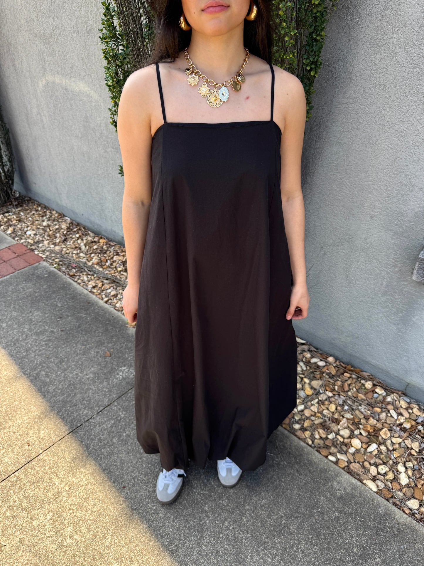 Black Bubble Maxi Dress