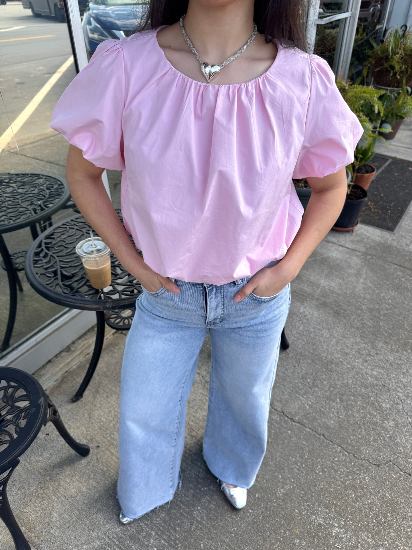 Light Pink Bubble Top
