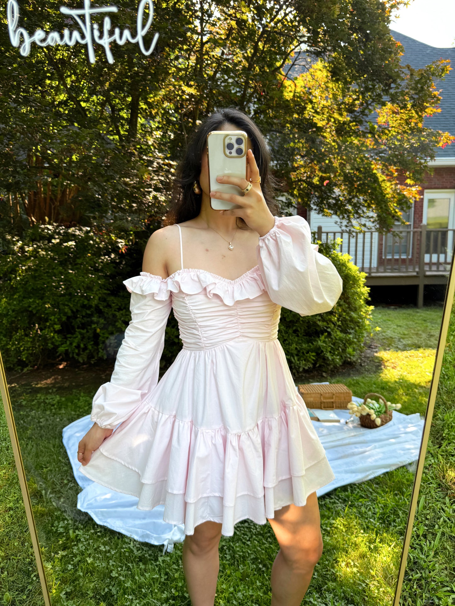 Baby Pink Poplin Dress