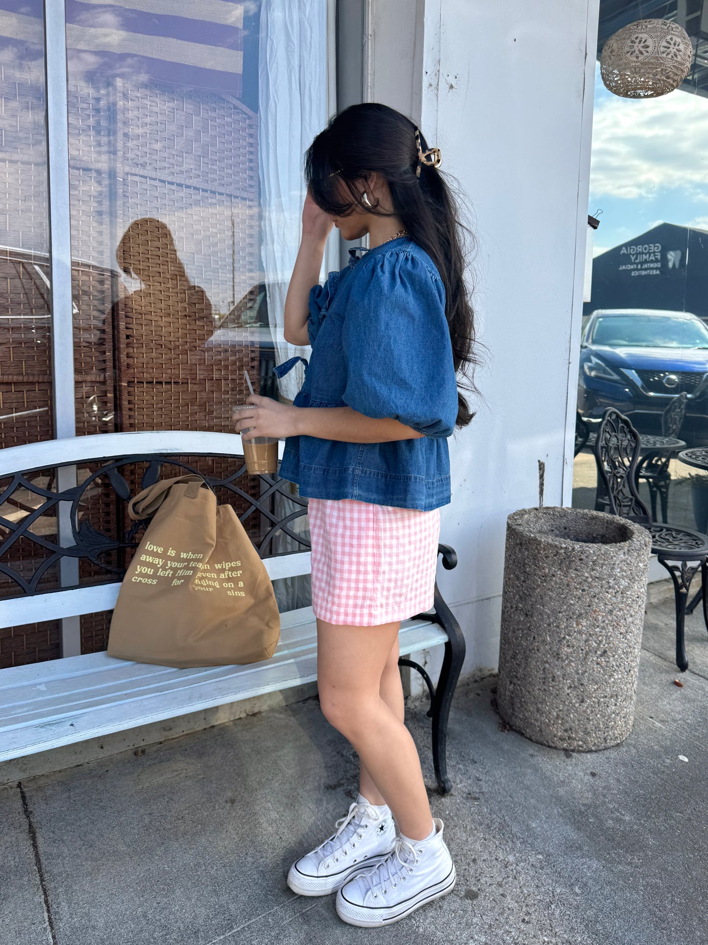 Baby Pink Checkered Boxer Shorts