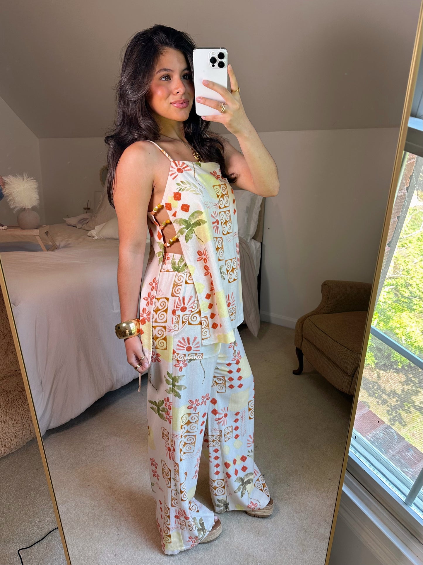 Island Time Printed Top & Pants Set