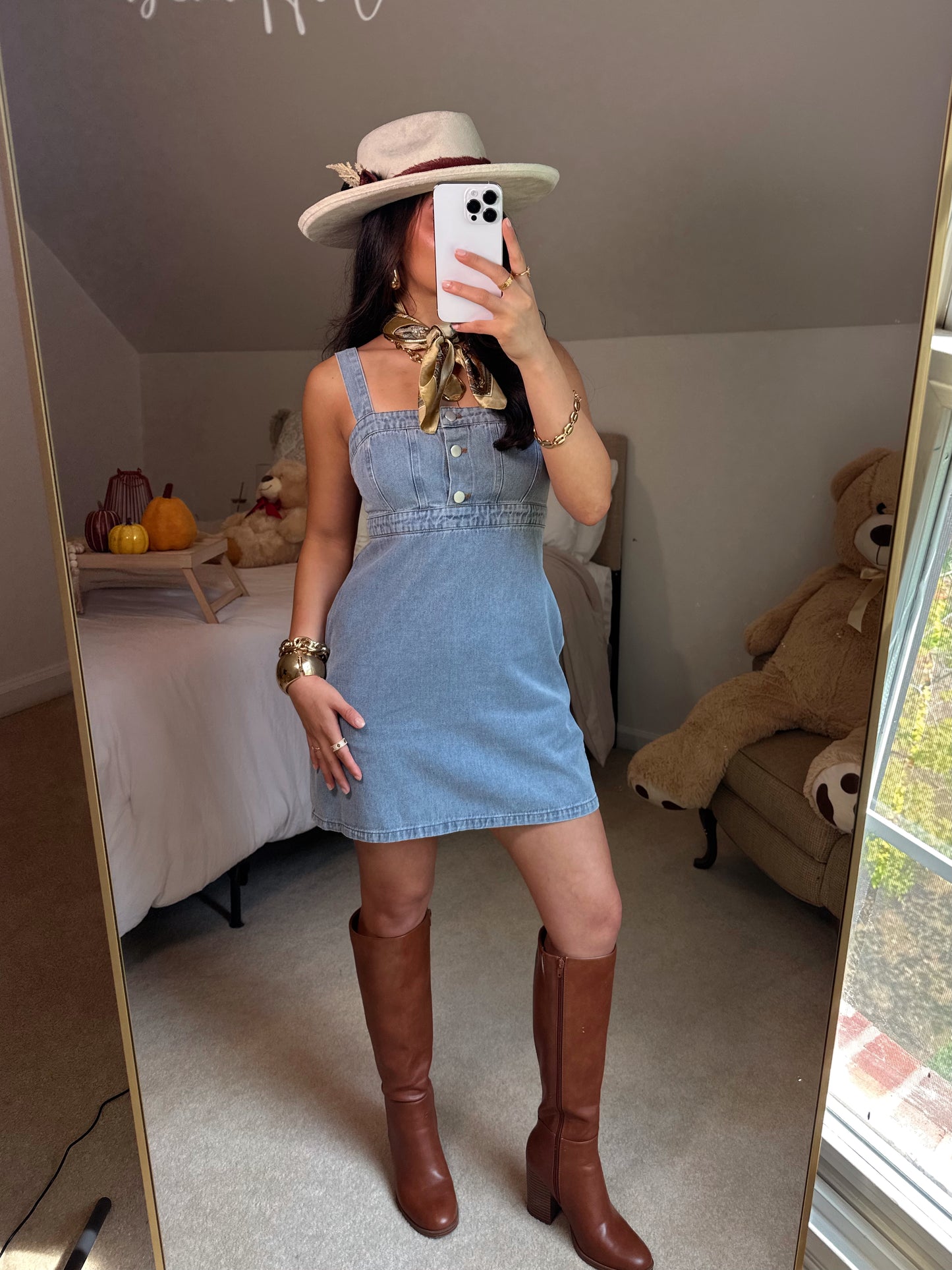 Denim Empire Mini Dress