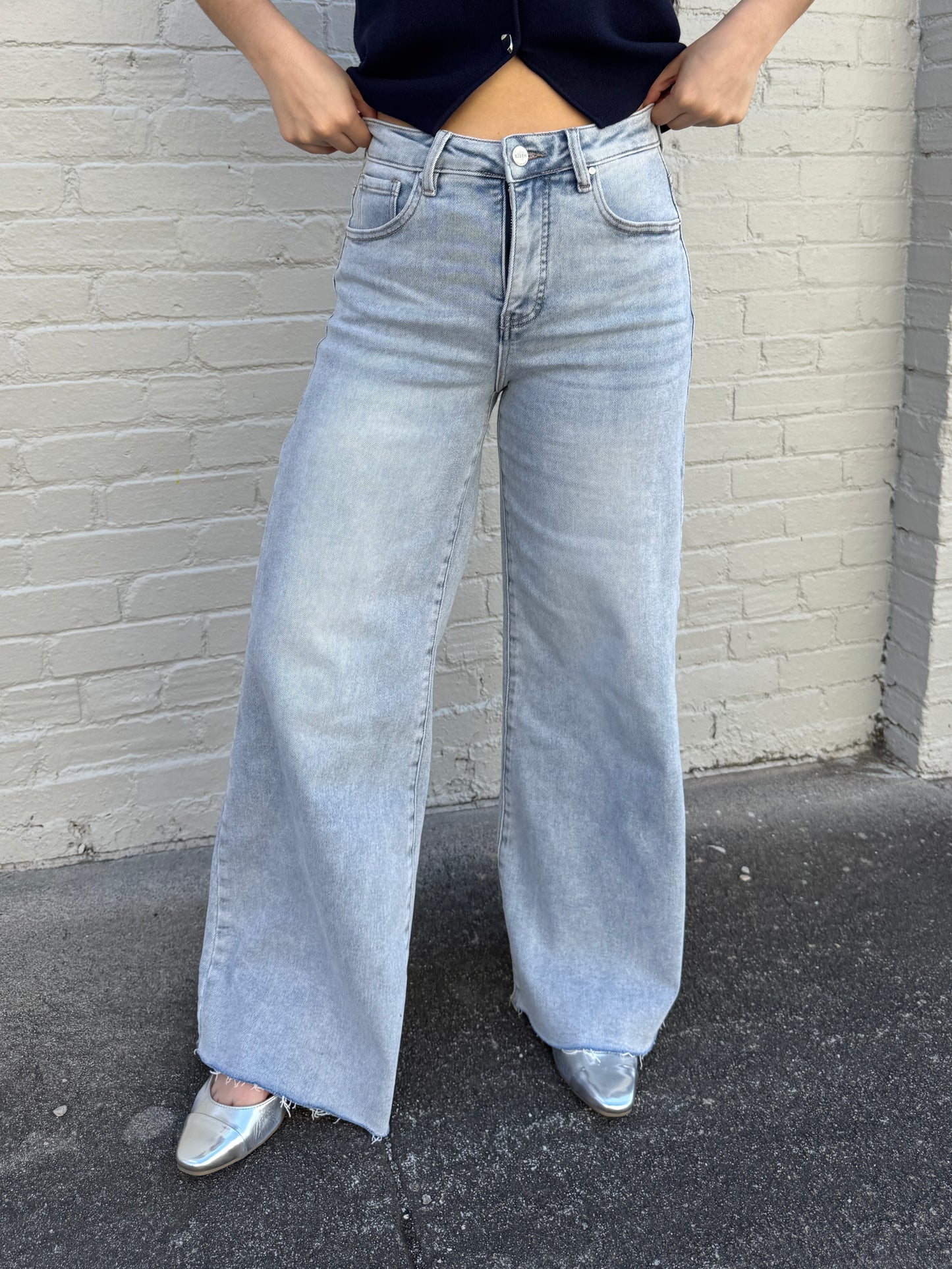 Light Wash Wide Leg Jeans