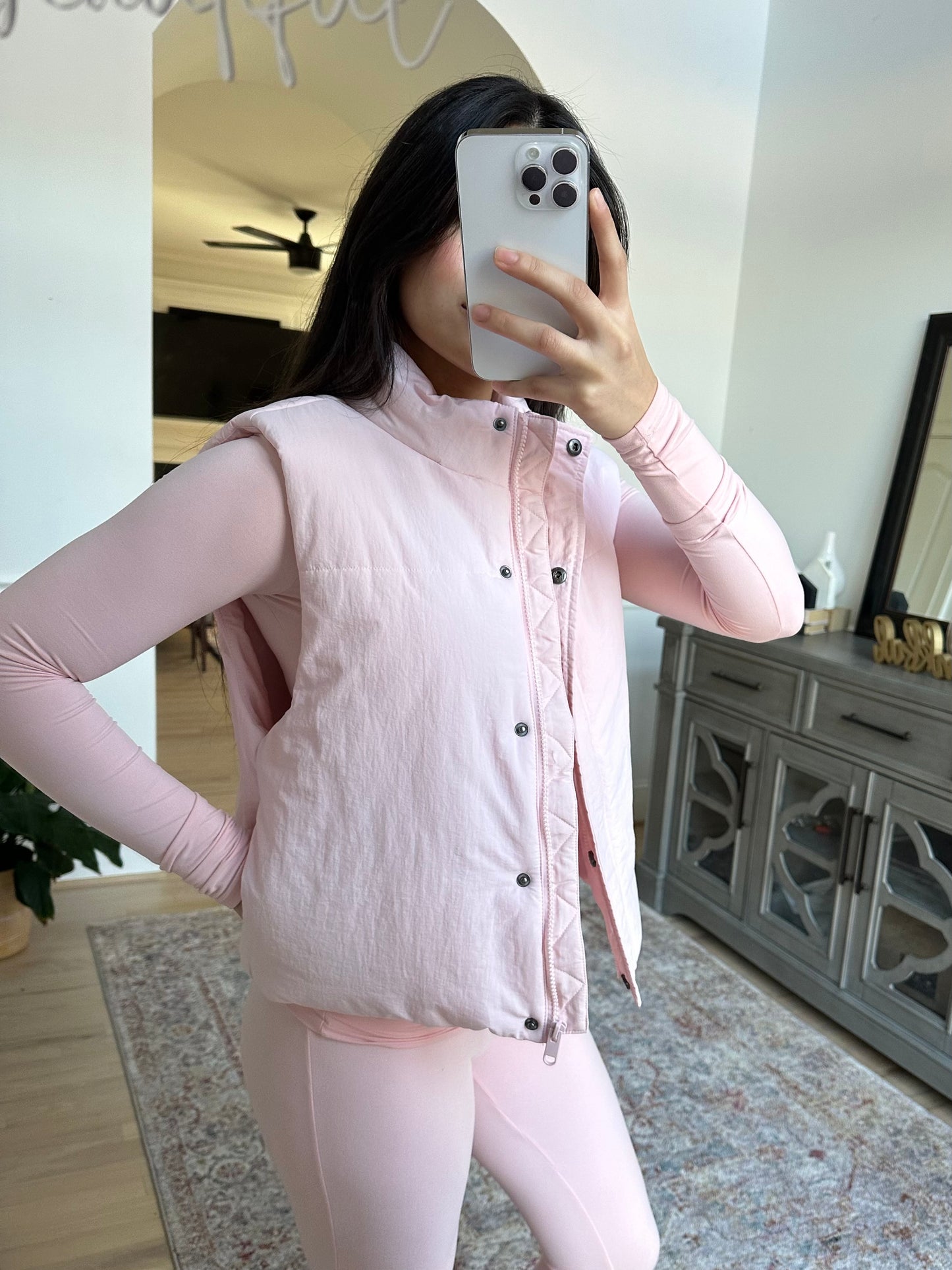 Baby Pink Puffer Vest