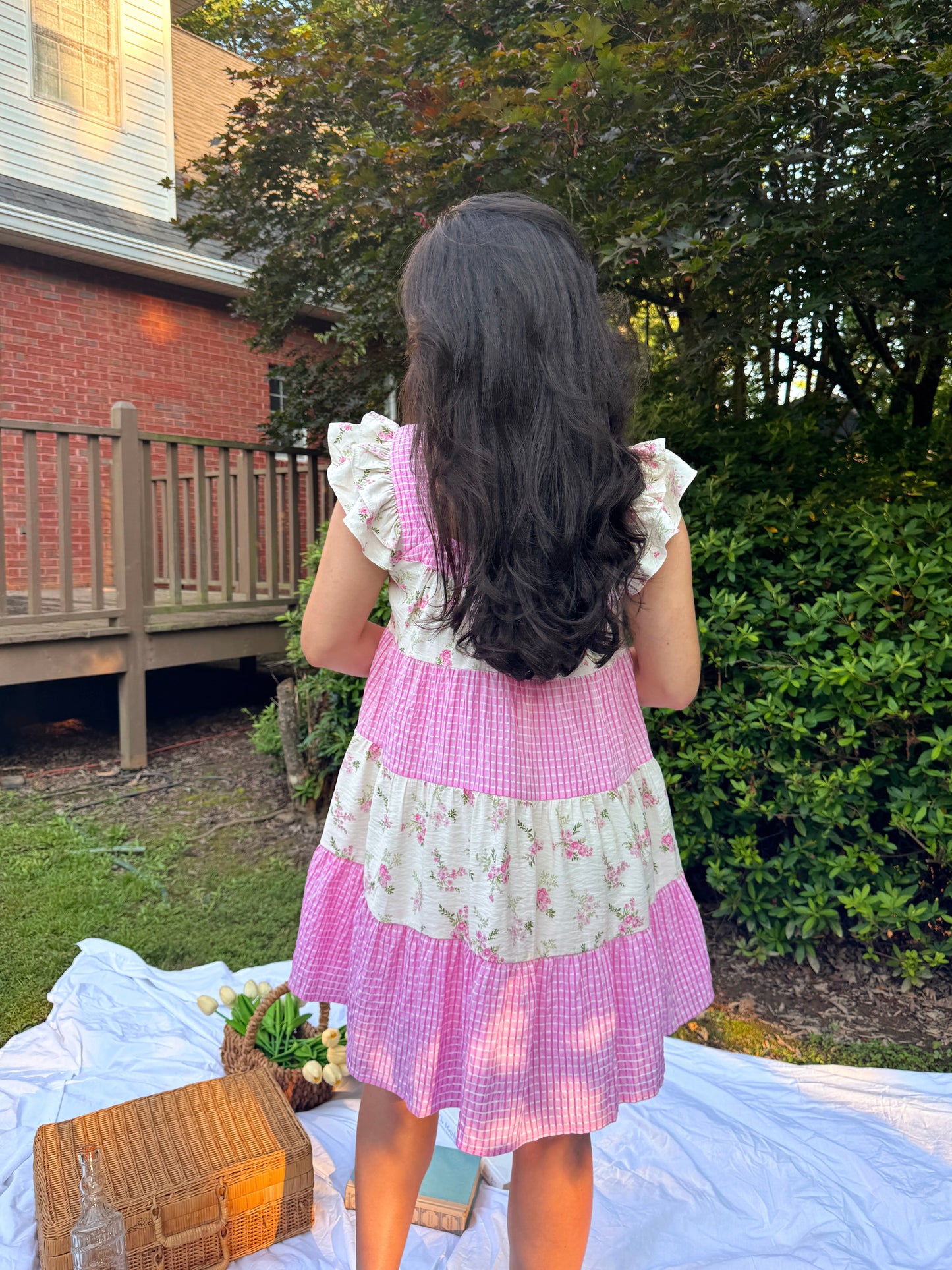 Pink Cottage Princess Flowy Dress