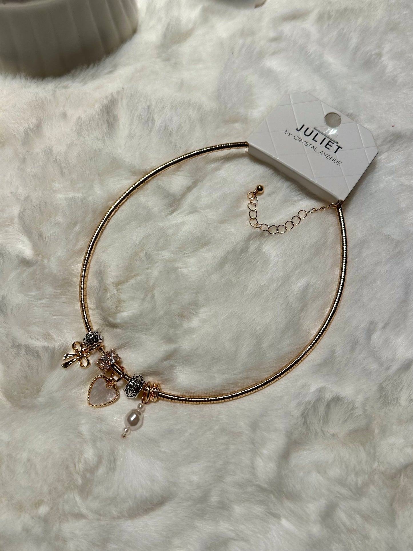 Gold Charms Snake Chain Necklace