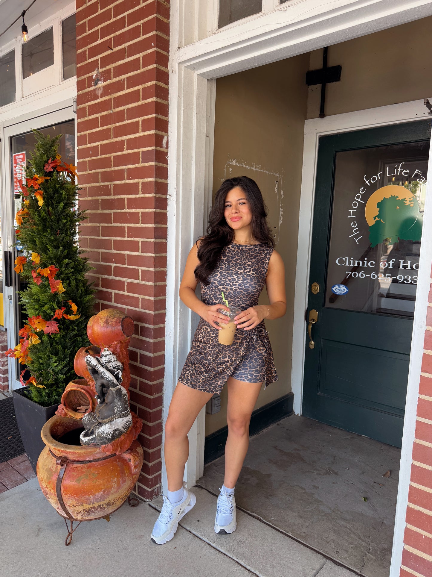 Leopard Wrap Active Romper