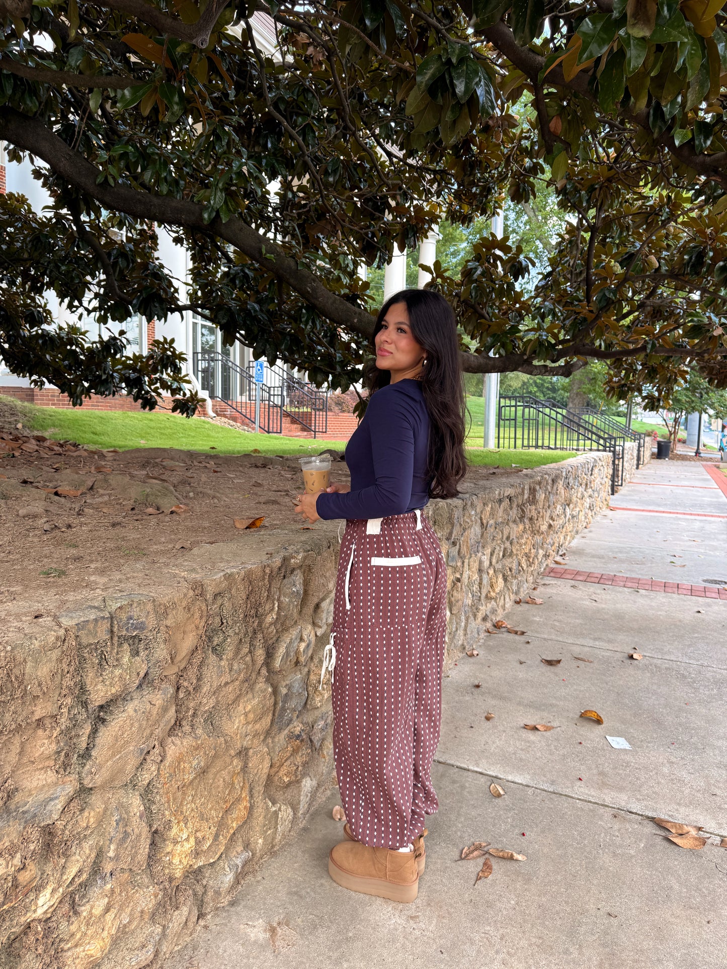 Brownie Patterned Baggy Jogger