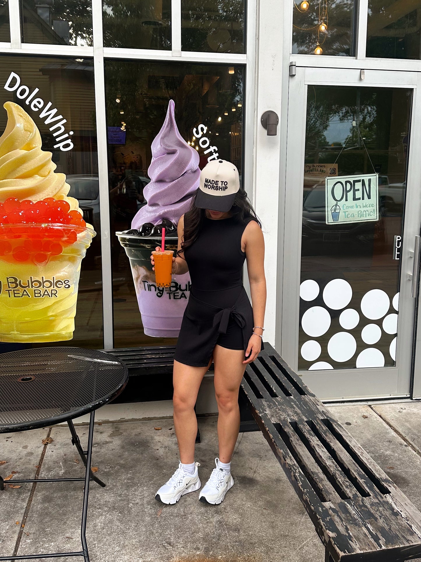 Black Wrap Active Romper