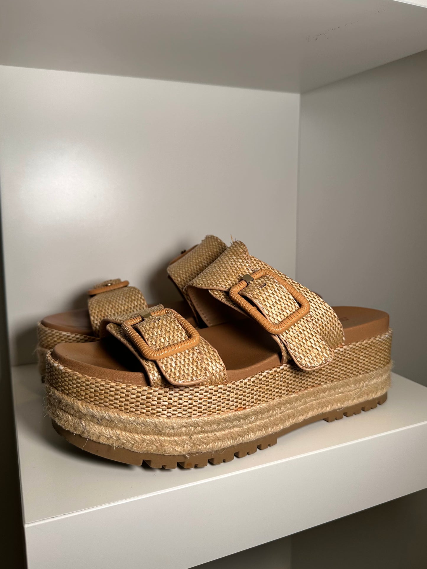 Tan Platform Sandals