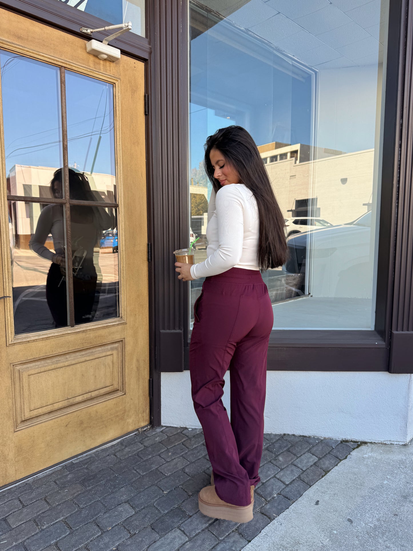 Maroon Studio Pants