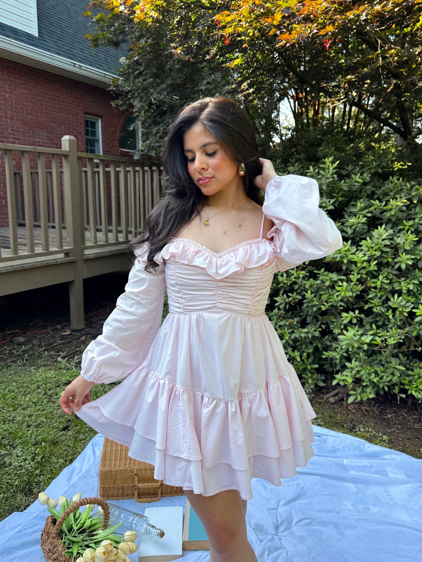 Baby Pink Poplin Dress
