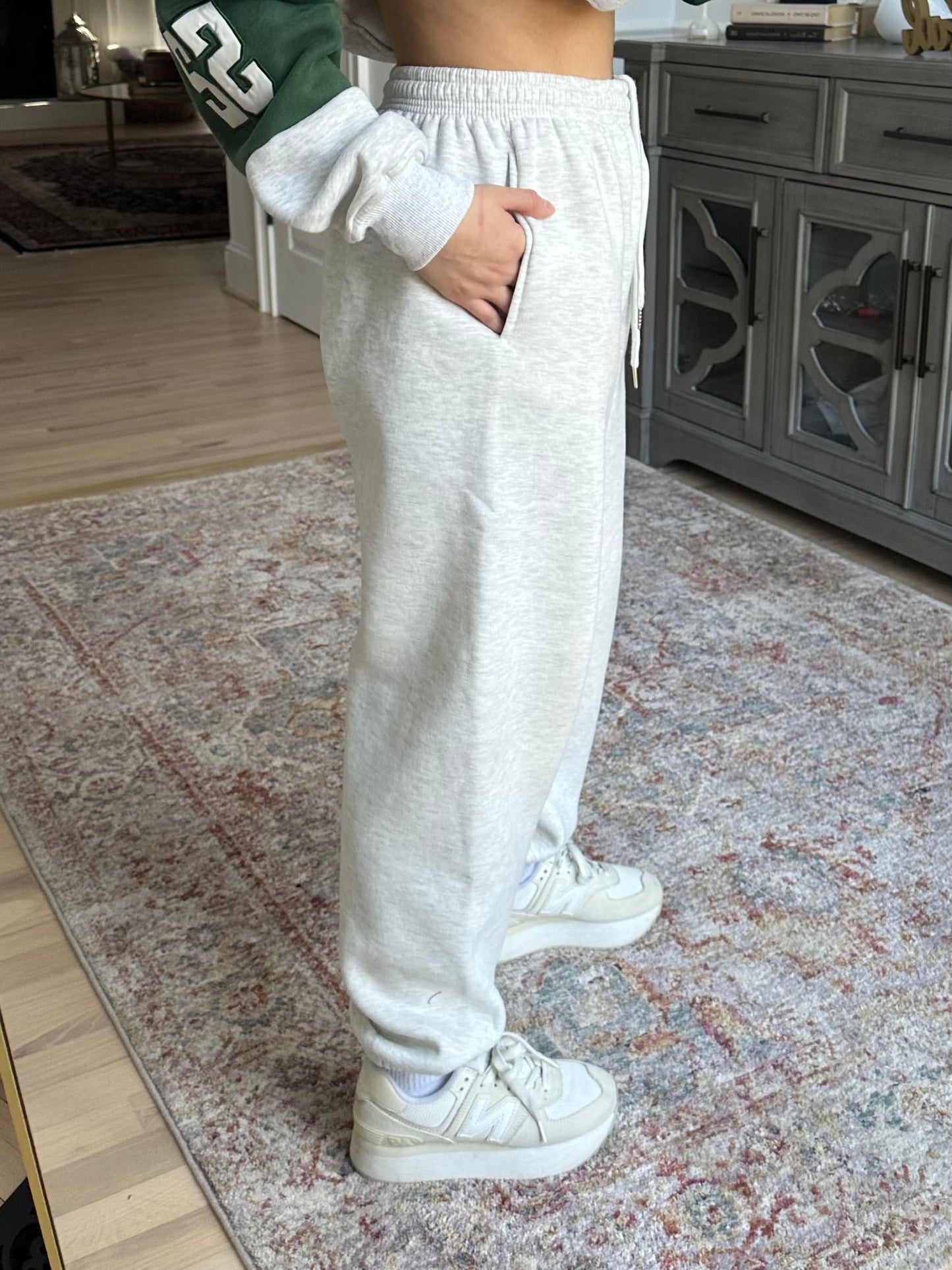 Heather Grey Oversized Sweatpants