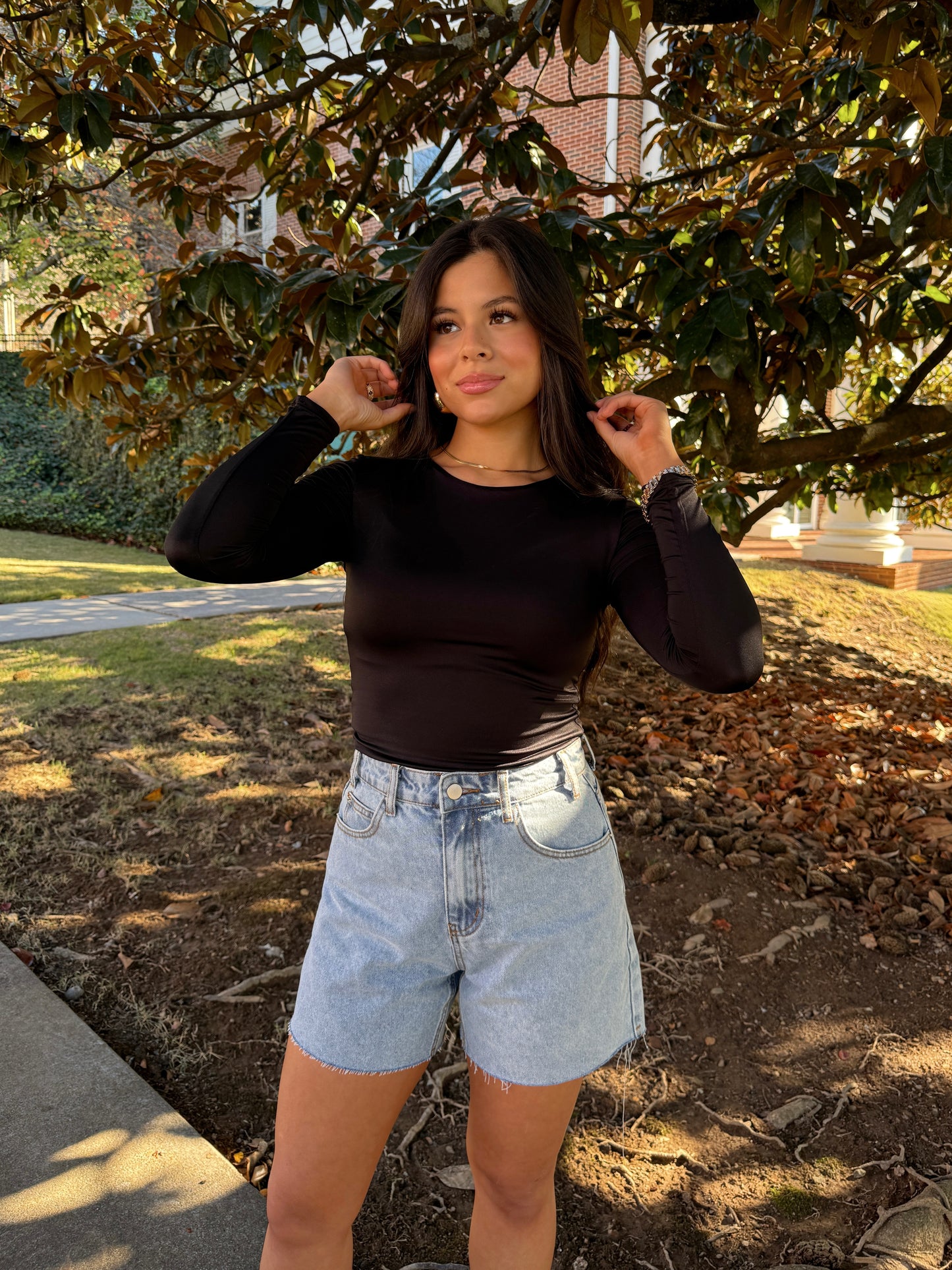 Denim Mom Short