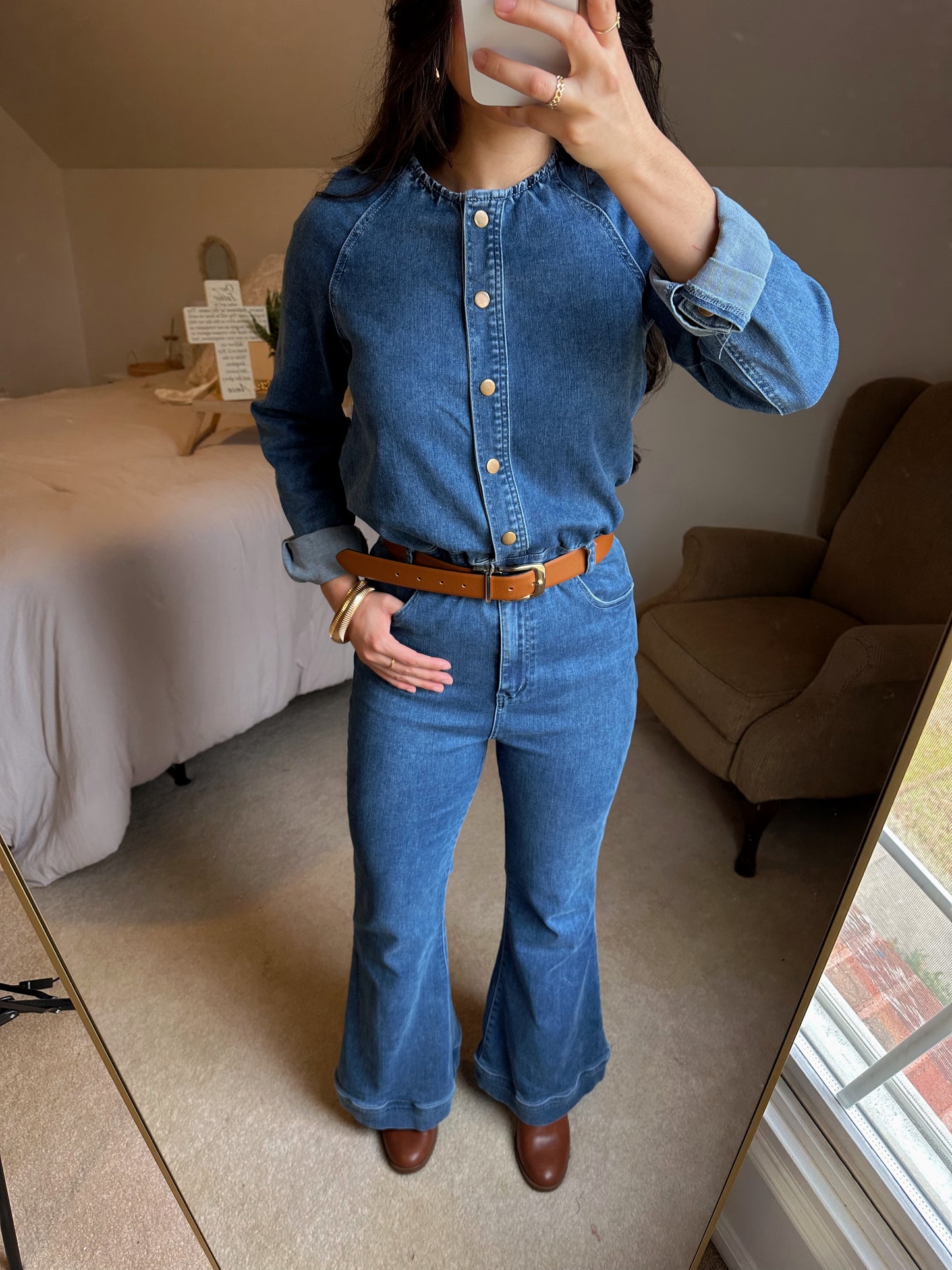 Denim Girl Flared Jumpsuit
