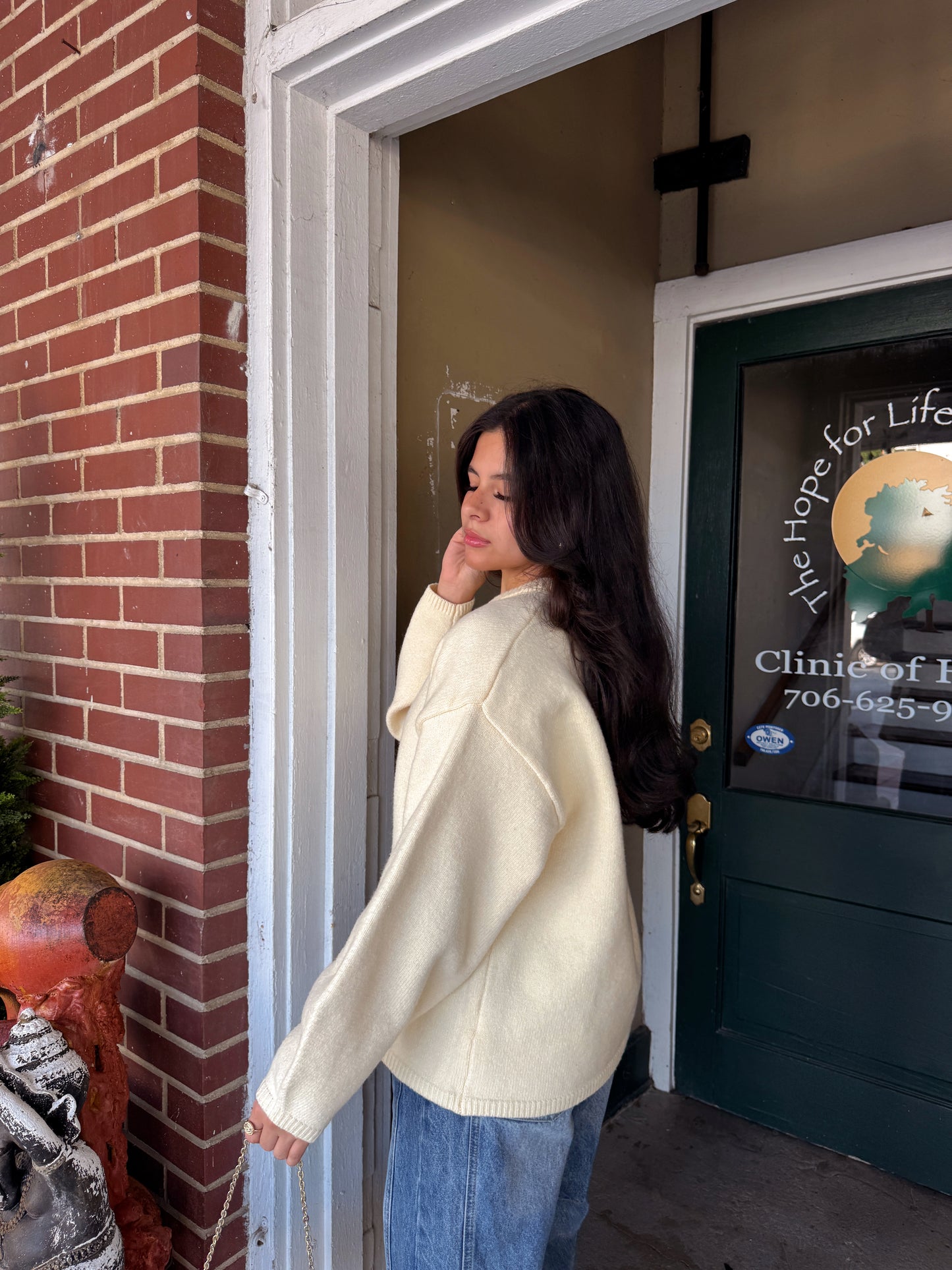 Butter Yellow Oversized Button Up Cardigan