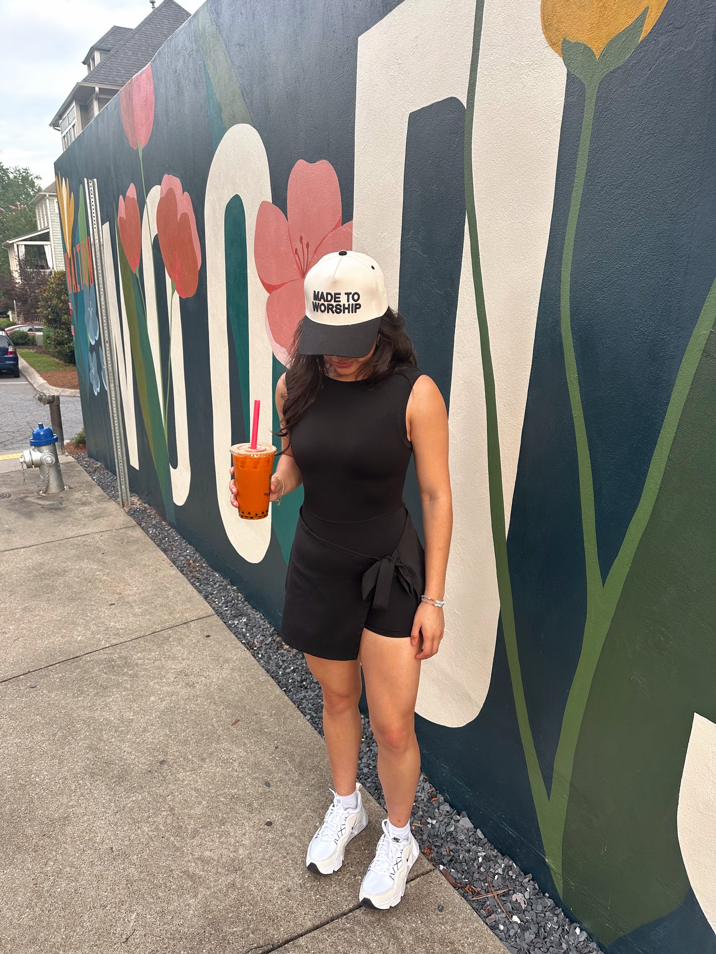 Black Wrap Active Romper