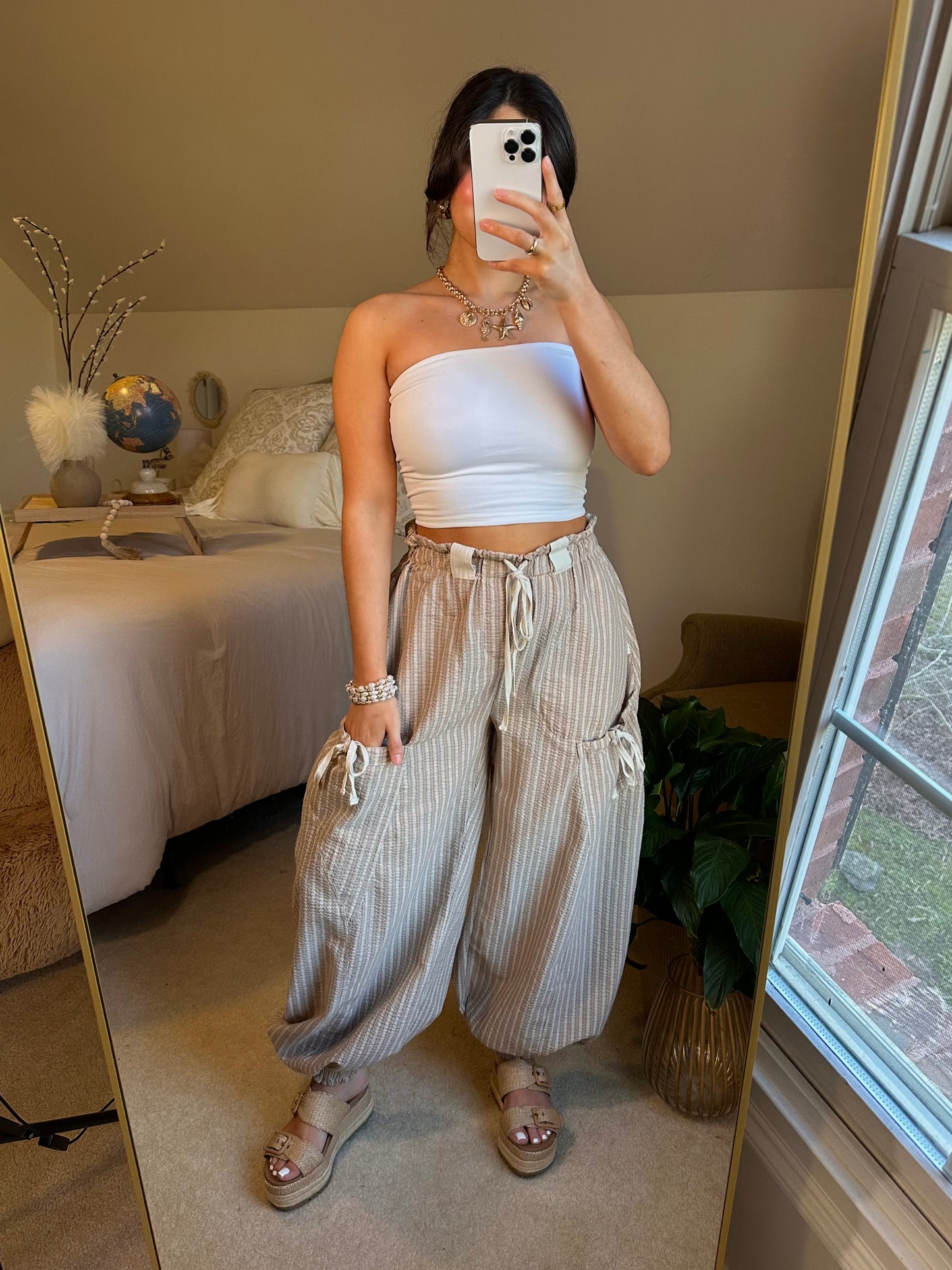Coco Striped Baggy Joggers